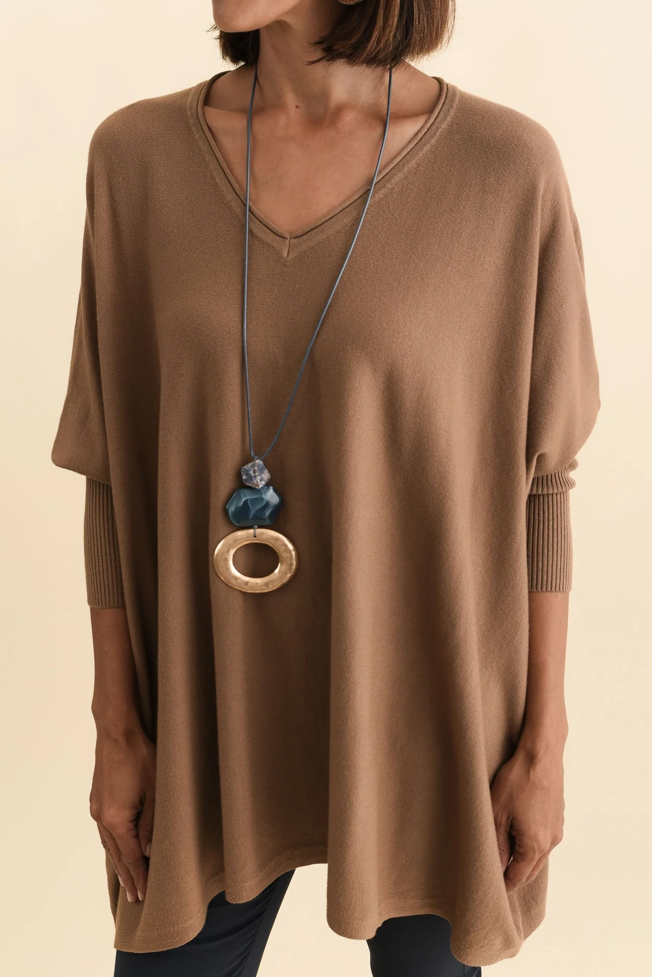 Nastia Mocha Wool Blend Jumper - Image 6