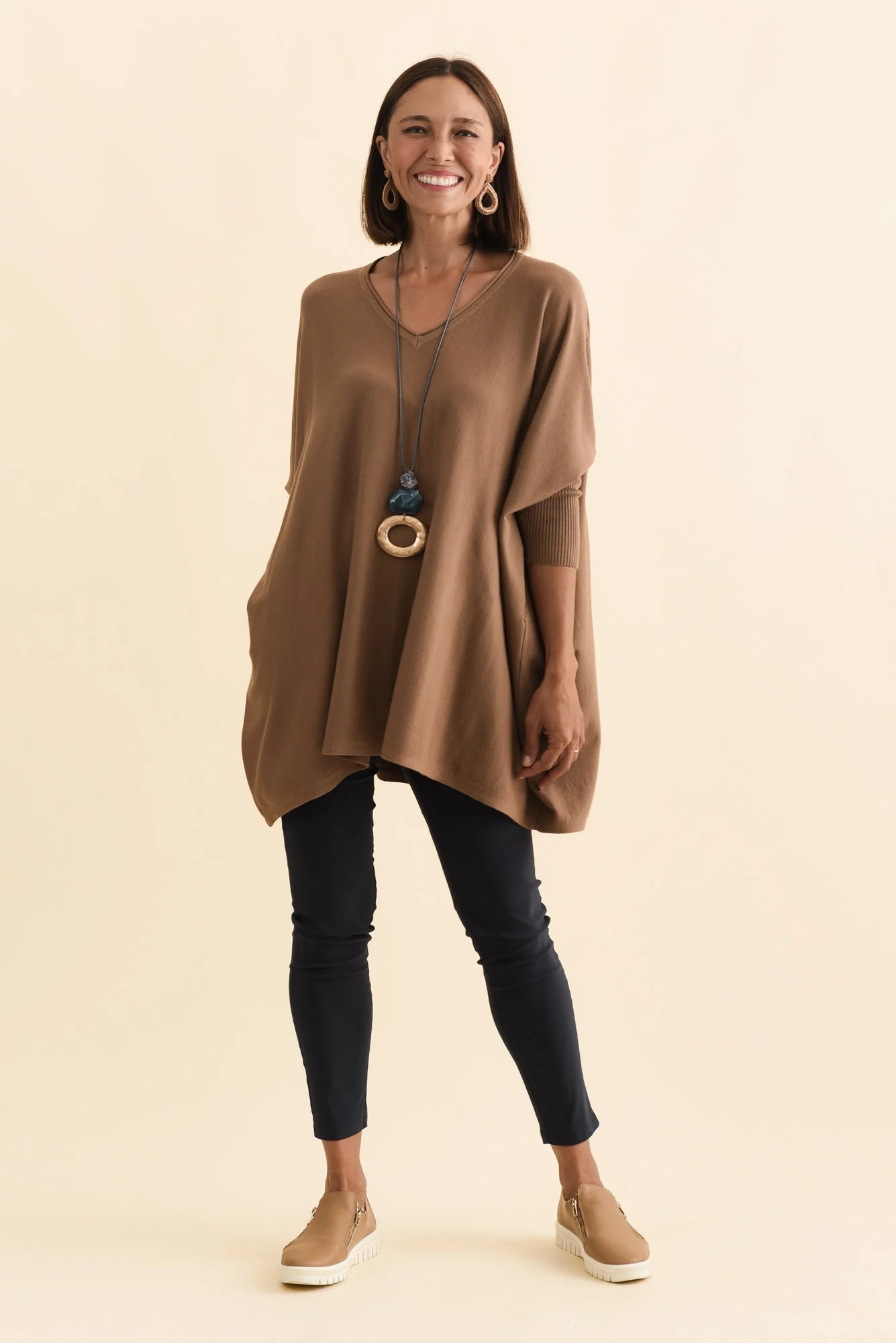 Nastia Mocha Wool Blend Jumper - Image 7