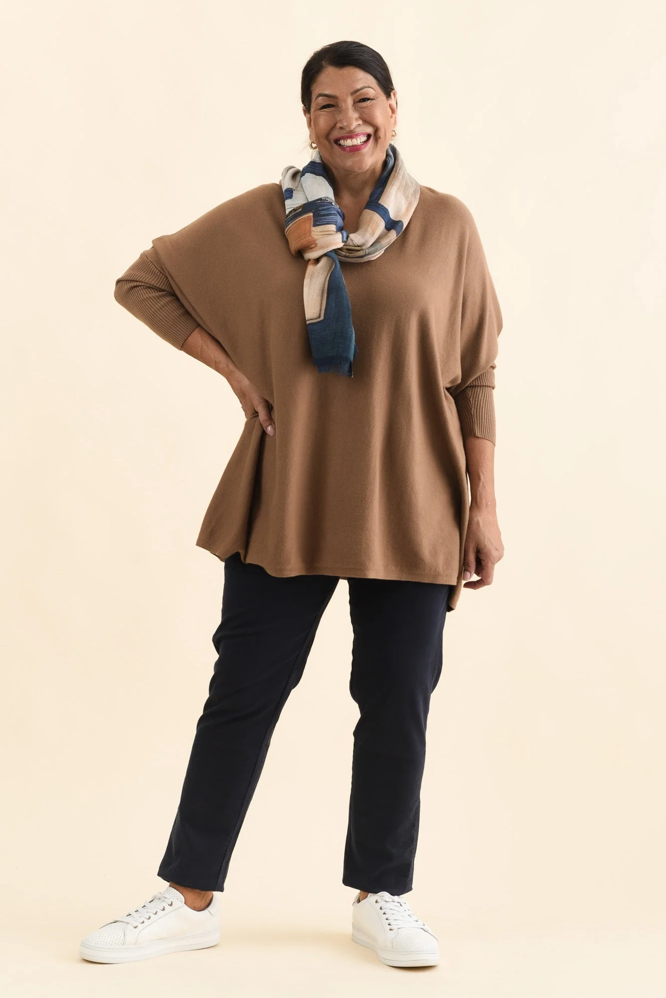 Nastia Mocha Wool Blend Jumper - Image 9