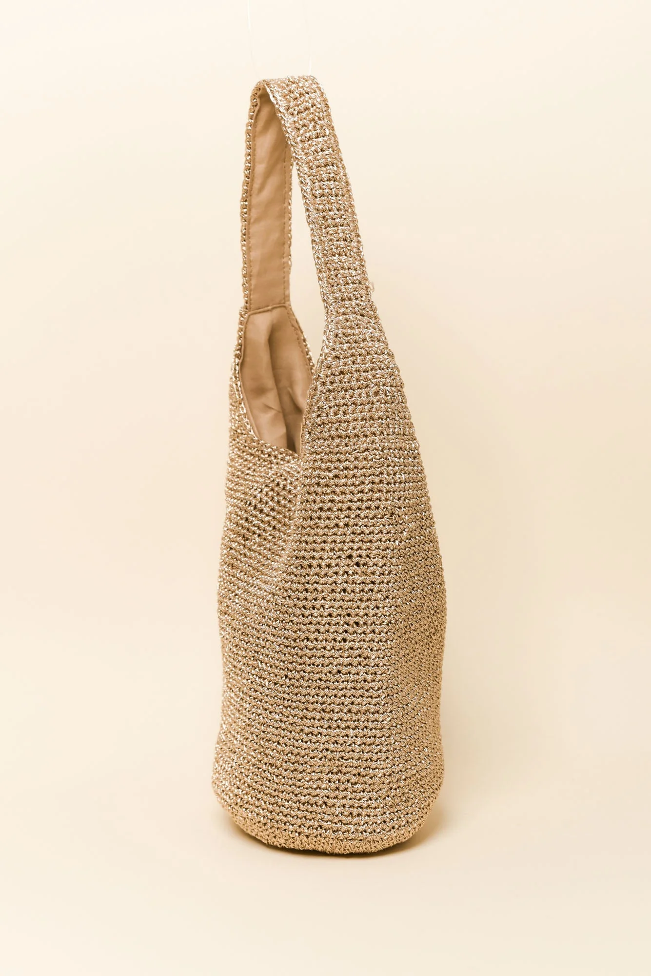 Nevada Gold Metallic Straw Shoulder Bag - Image 4