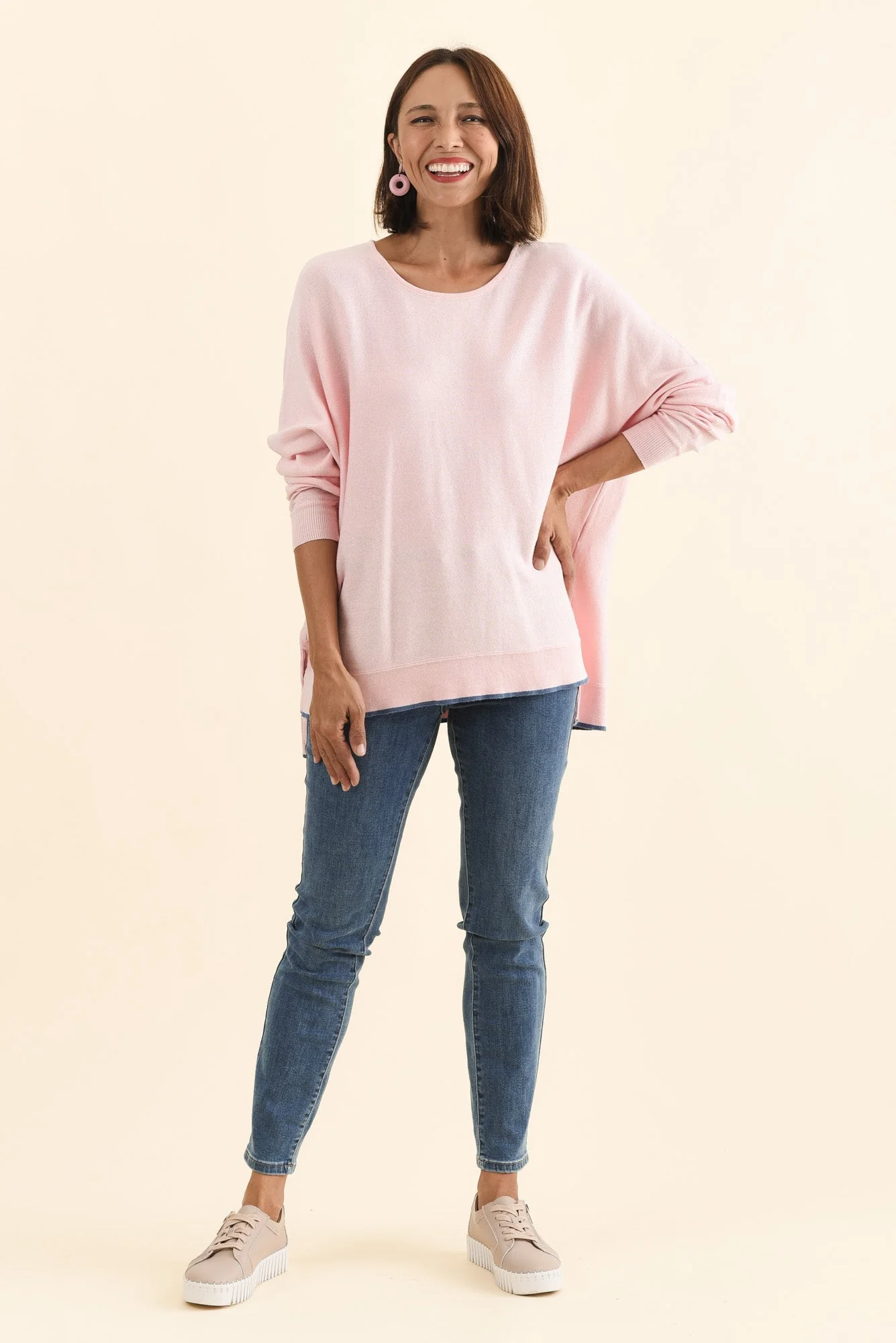 Nick Blush Organic Cotton Knit Jumper - Image 2