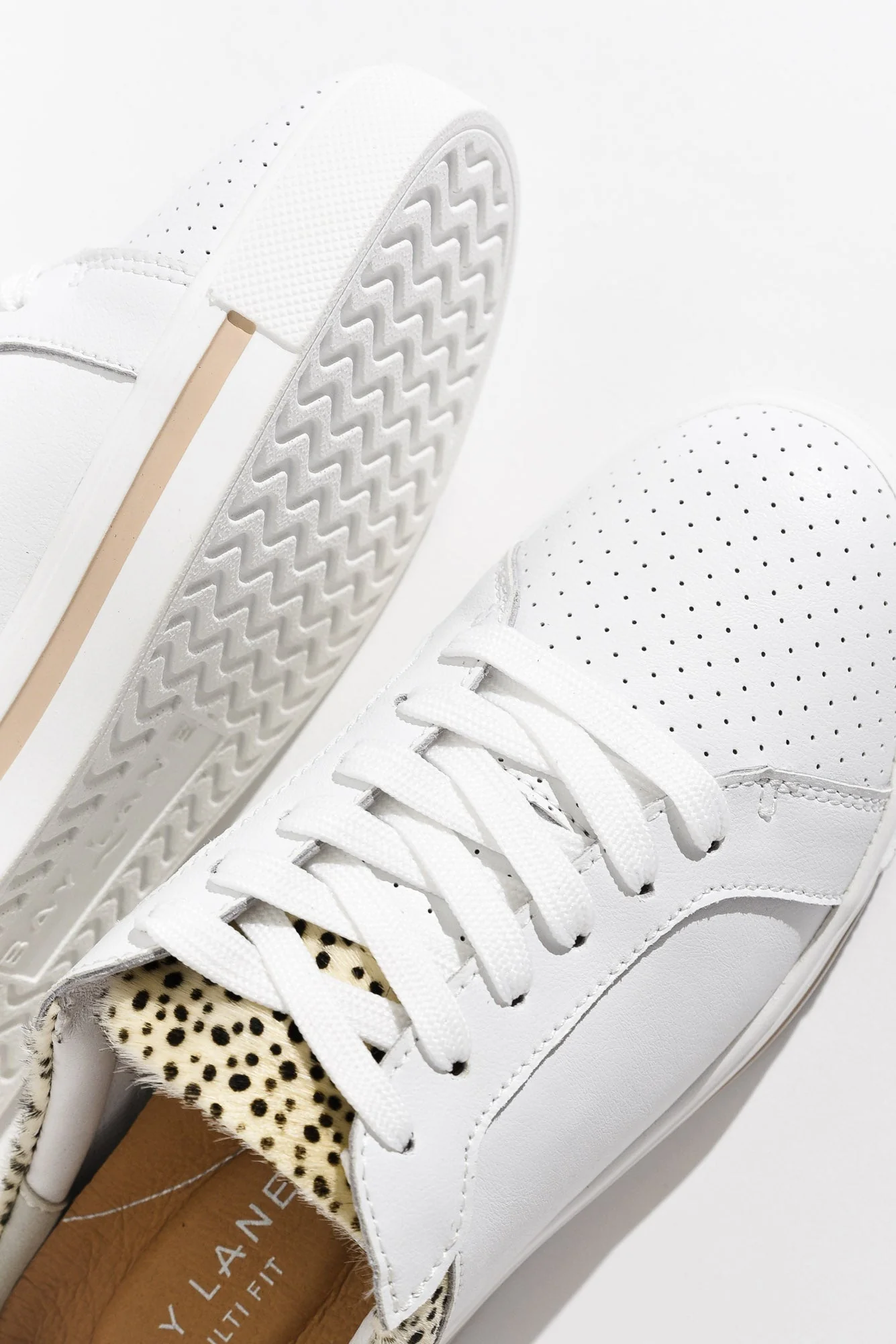 Nicky White Cheetah Leather Mule Sneaker - Image 5