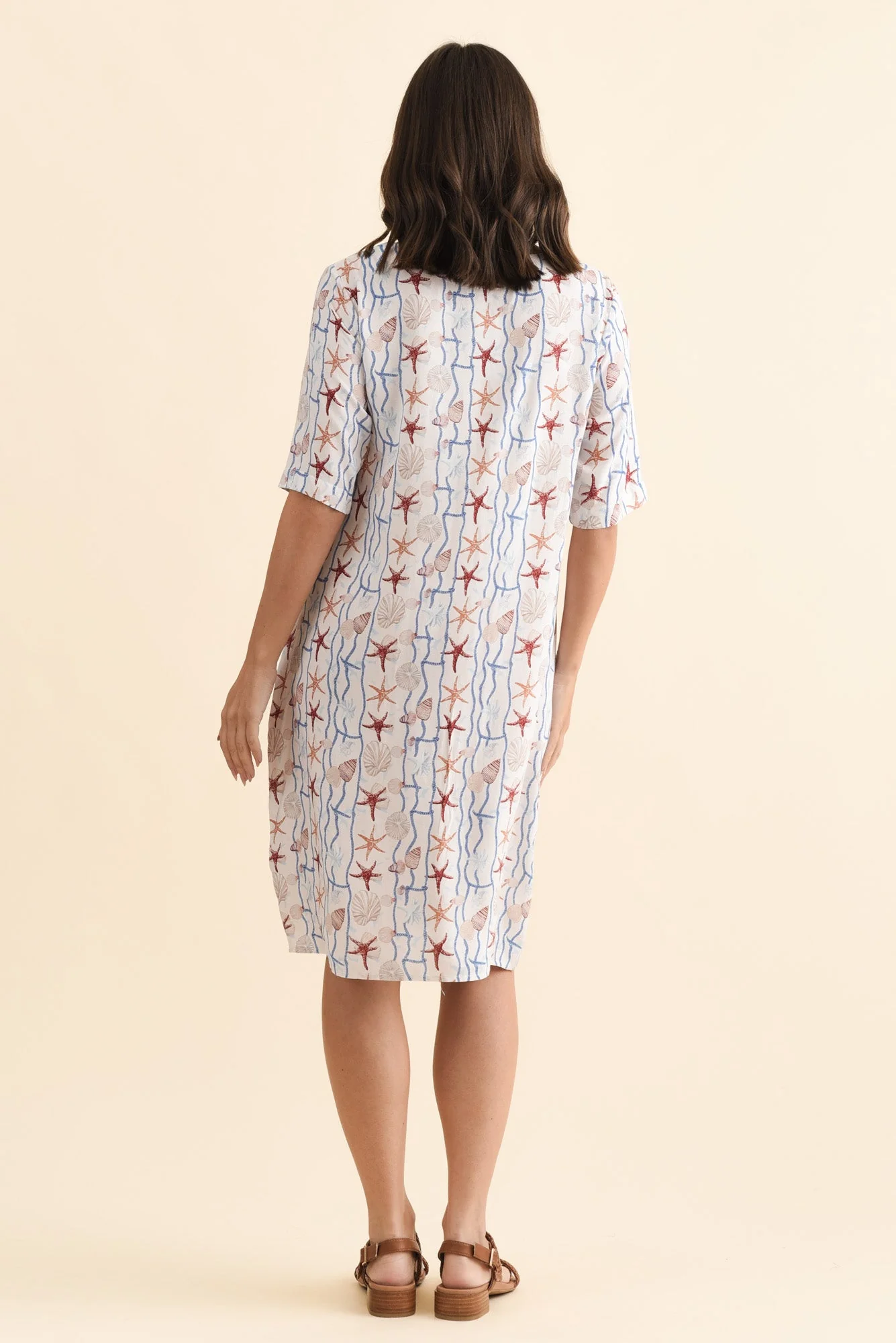 Nina Cream Beach Pocket Dress - Image 4