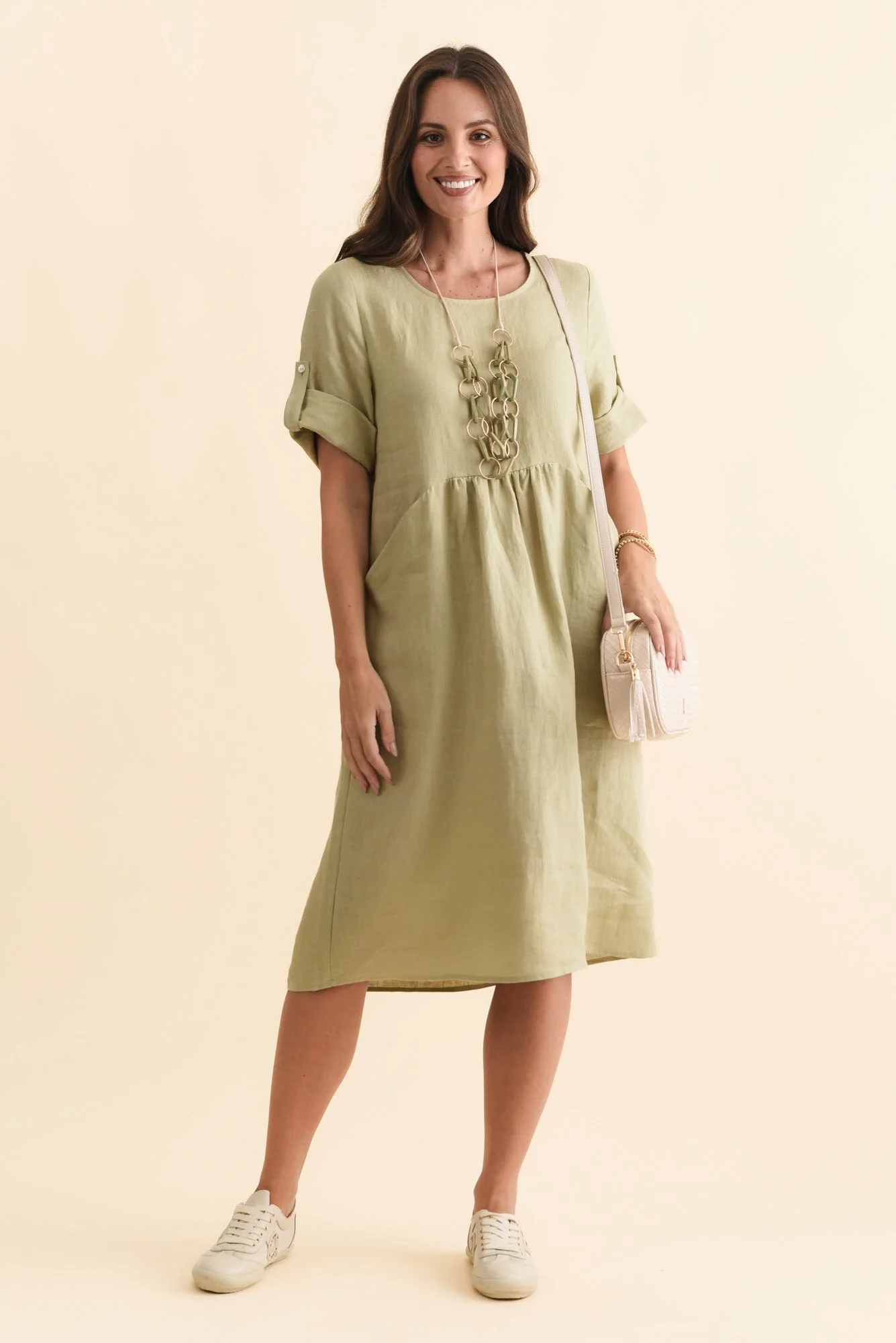 Nolita Sage Linen Pocket Dress - Image 2