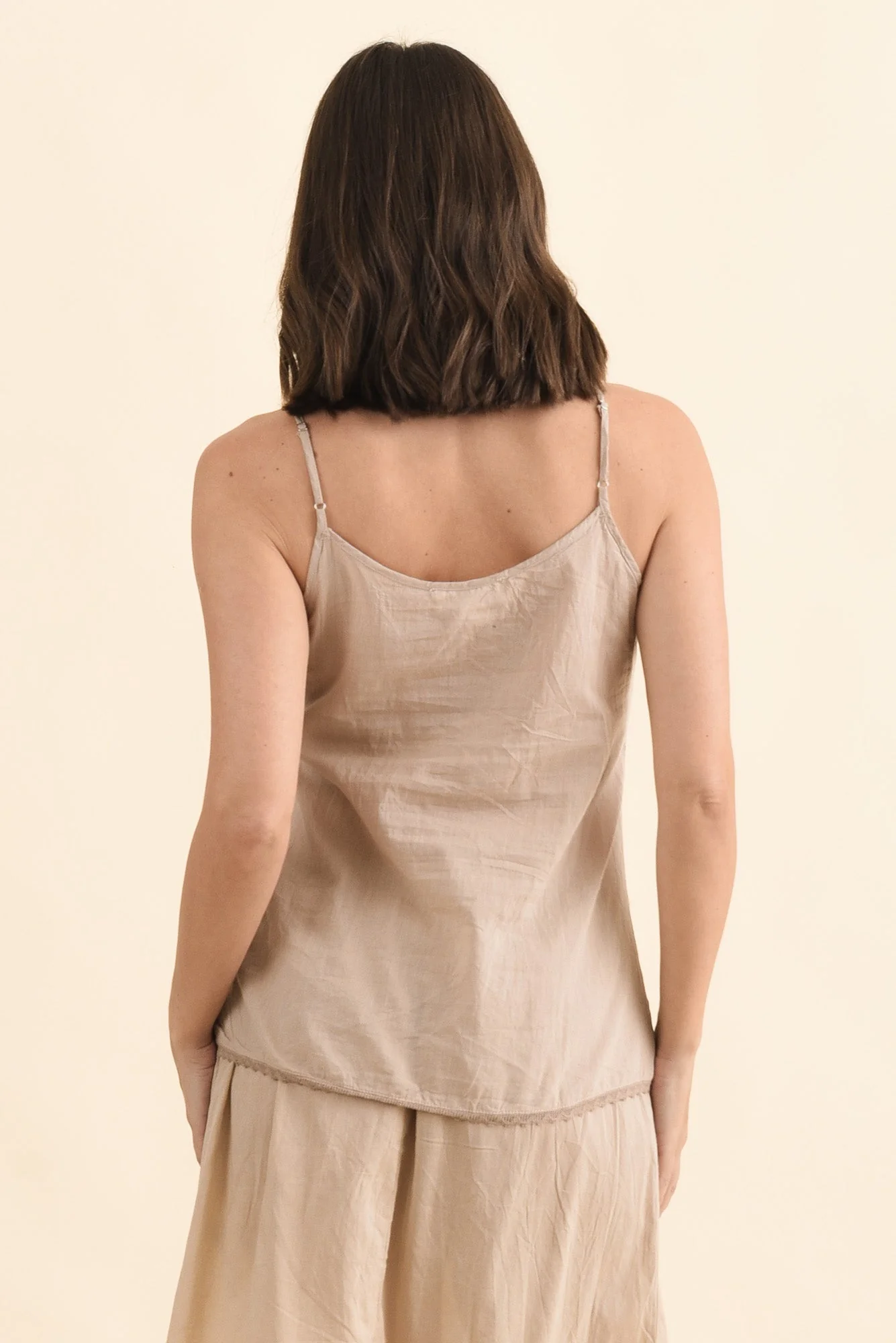 Nude Cotton Slip Cami - Image 4