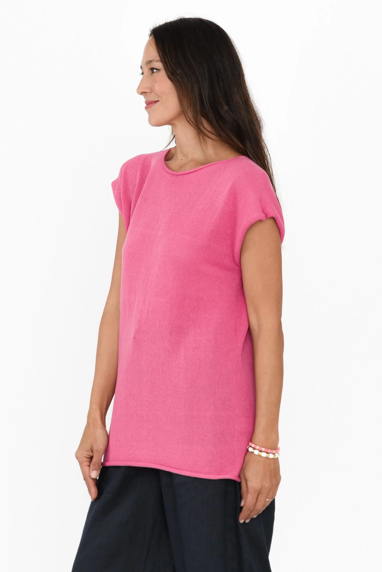 Ollie Pink Cotton Knit Tee - Image 4