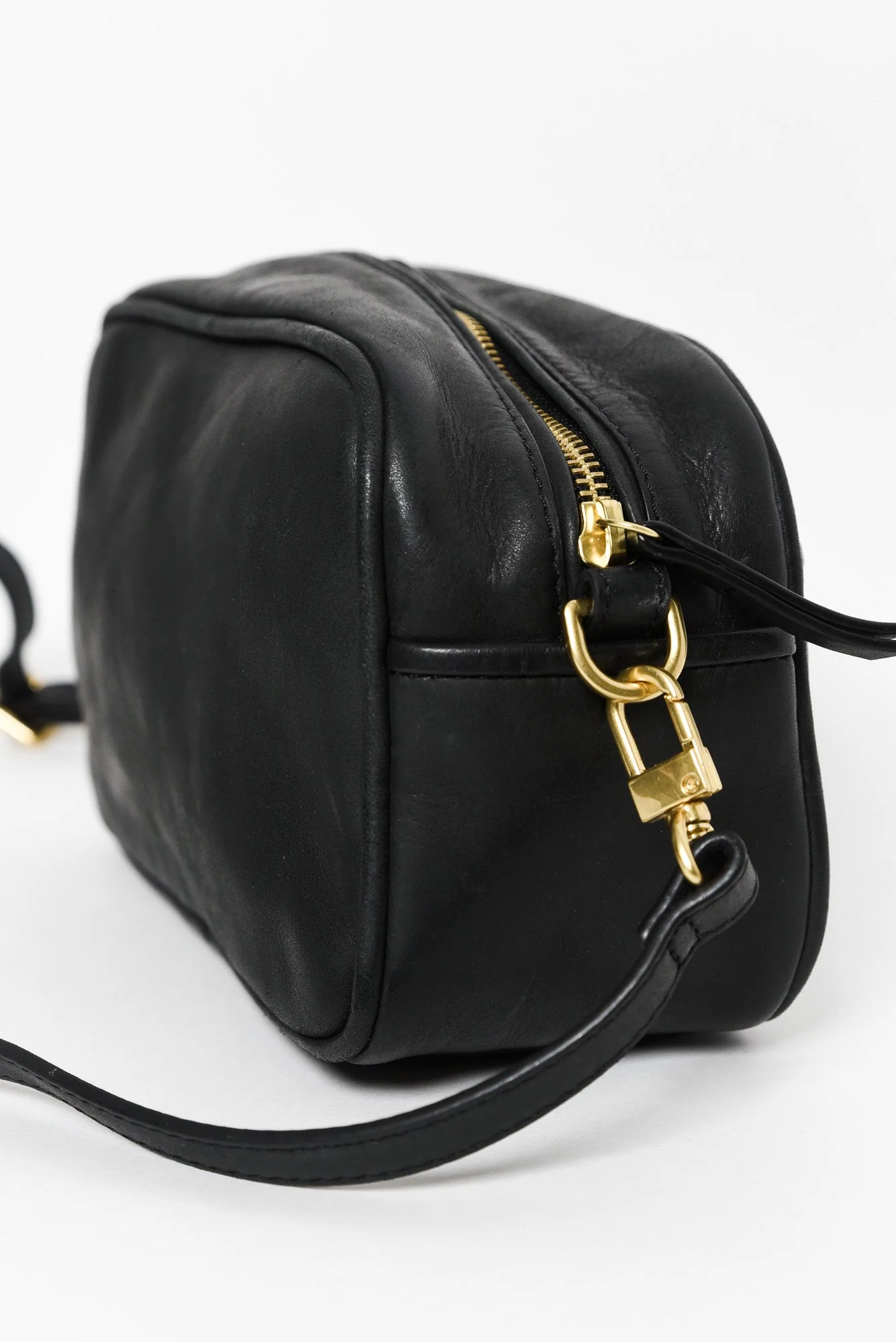 Opera Black Leather Crossbody Bag - Image 2