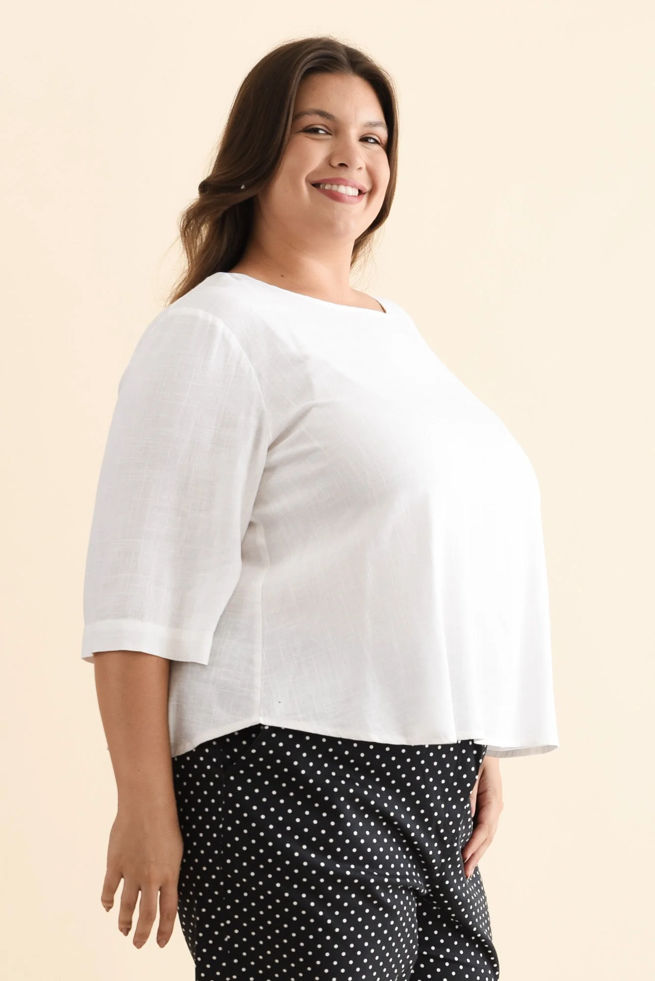 Ophelia Cream Scoop Neck Top - Image 10