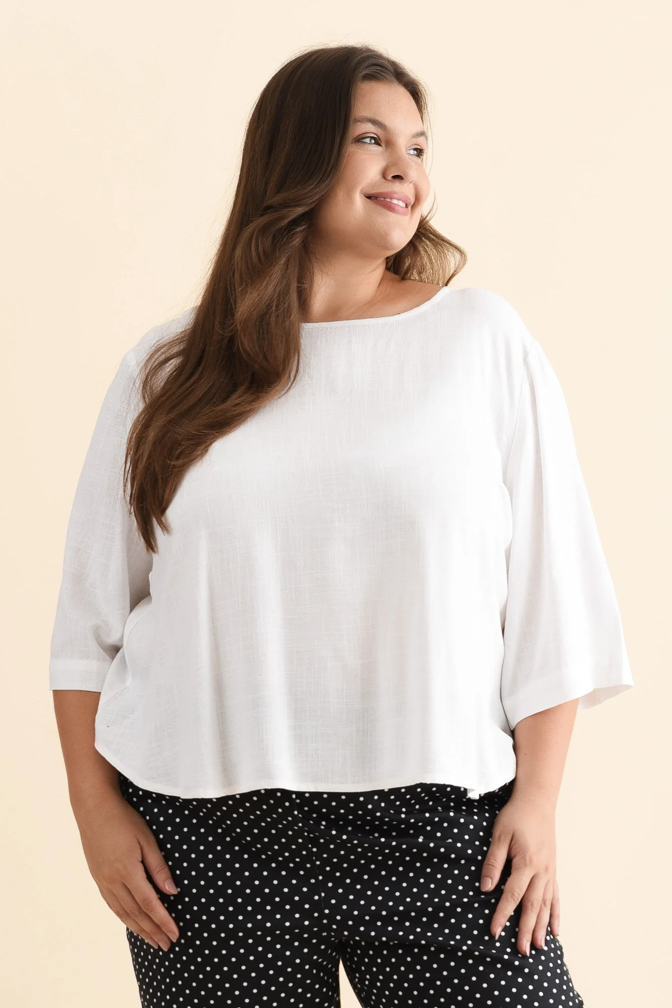 Ophelia Cream Scoop Neck Top - Image 8