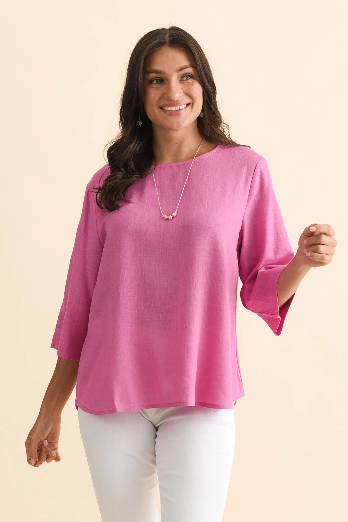 Ophelia Pink Scoop Neck Top