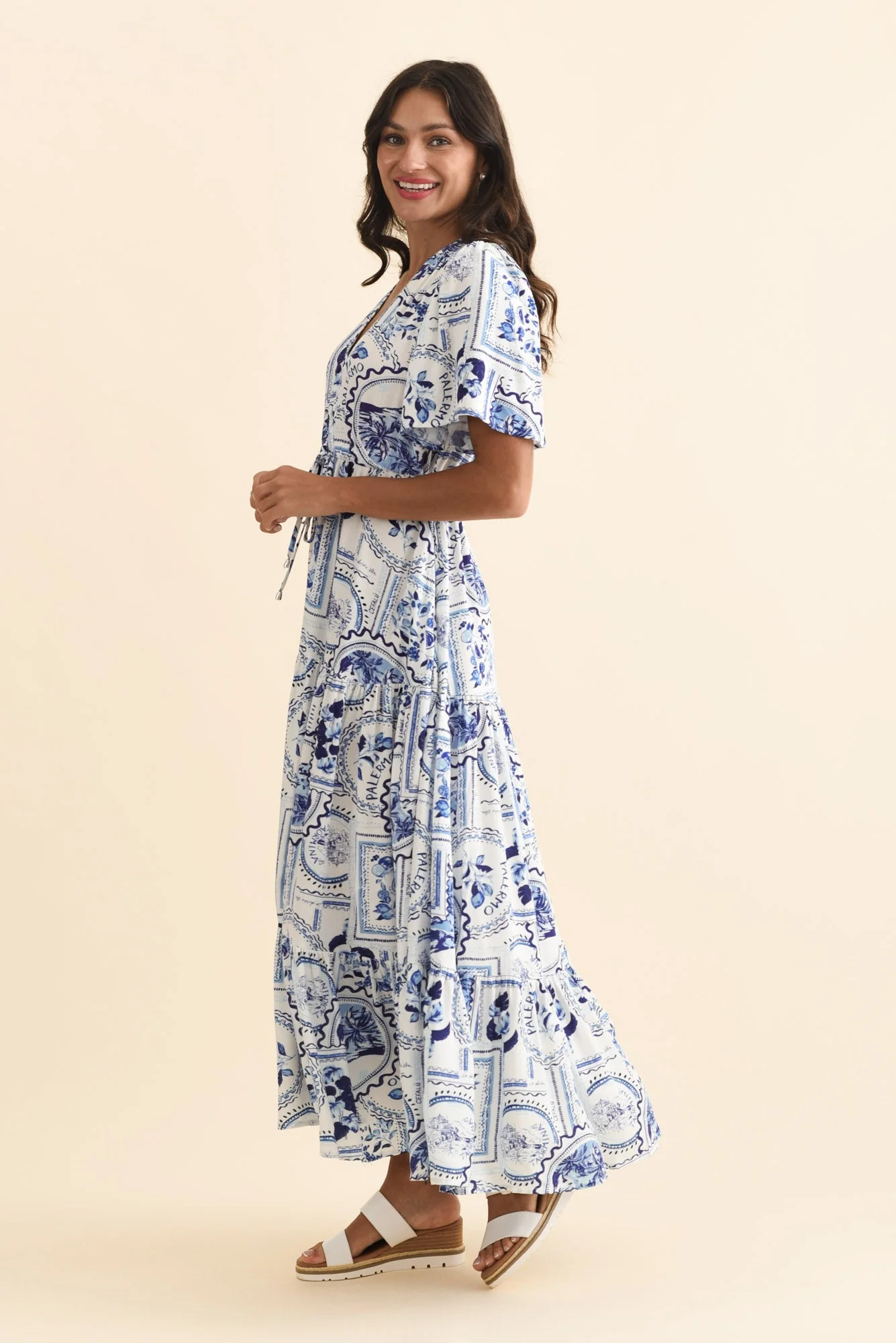 Orson Blue Mosaic Tier Dress - Image 3