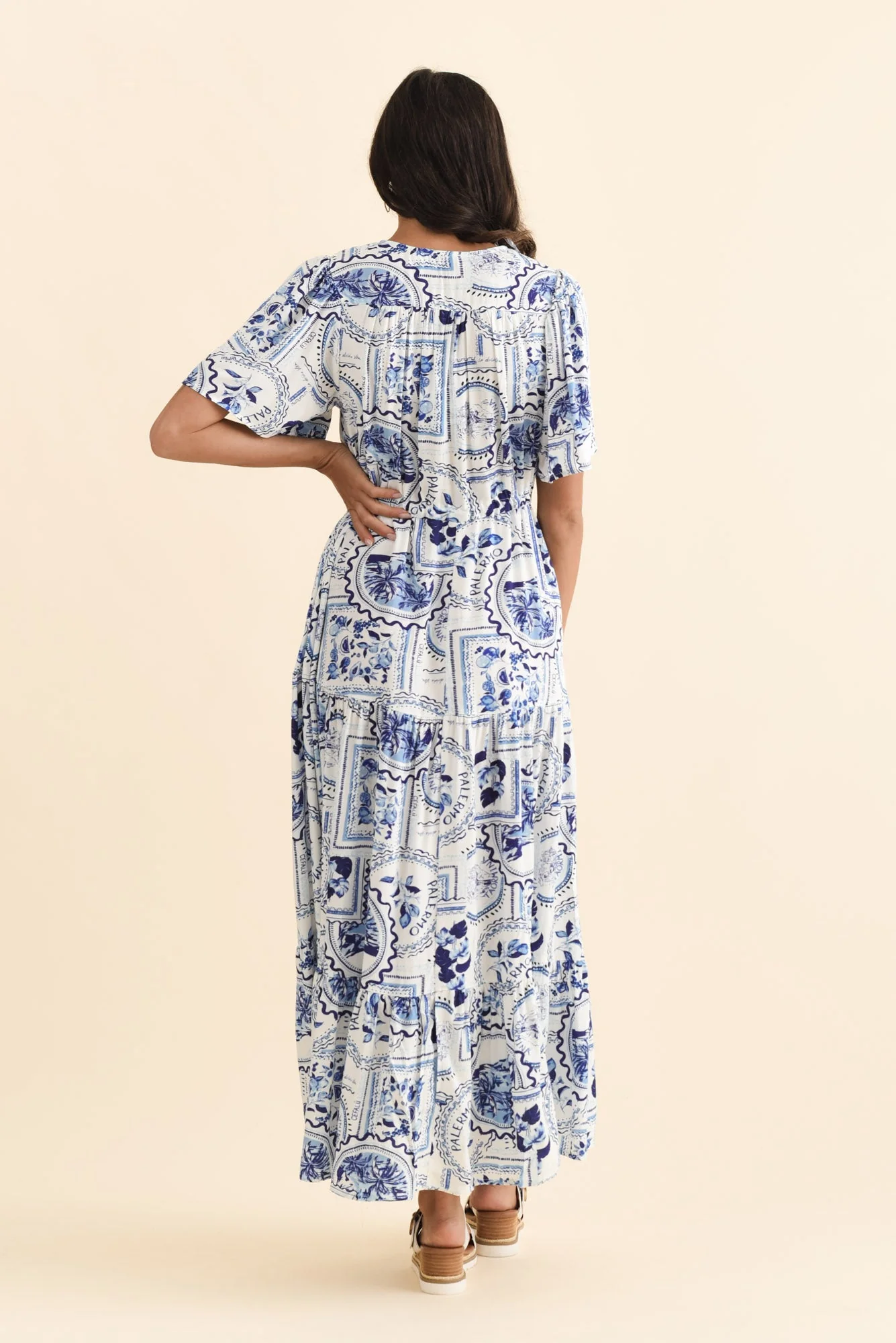 Orson Blue Mosaic Tier Dress - Image 4