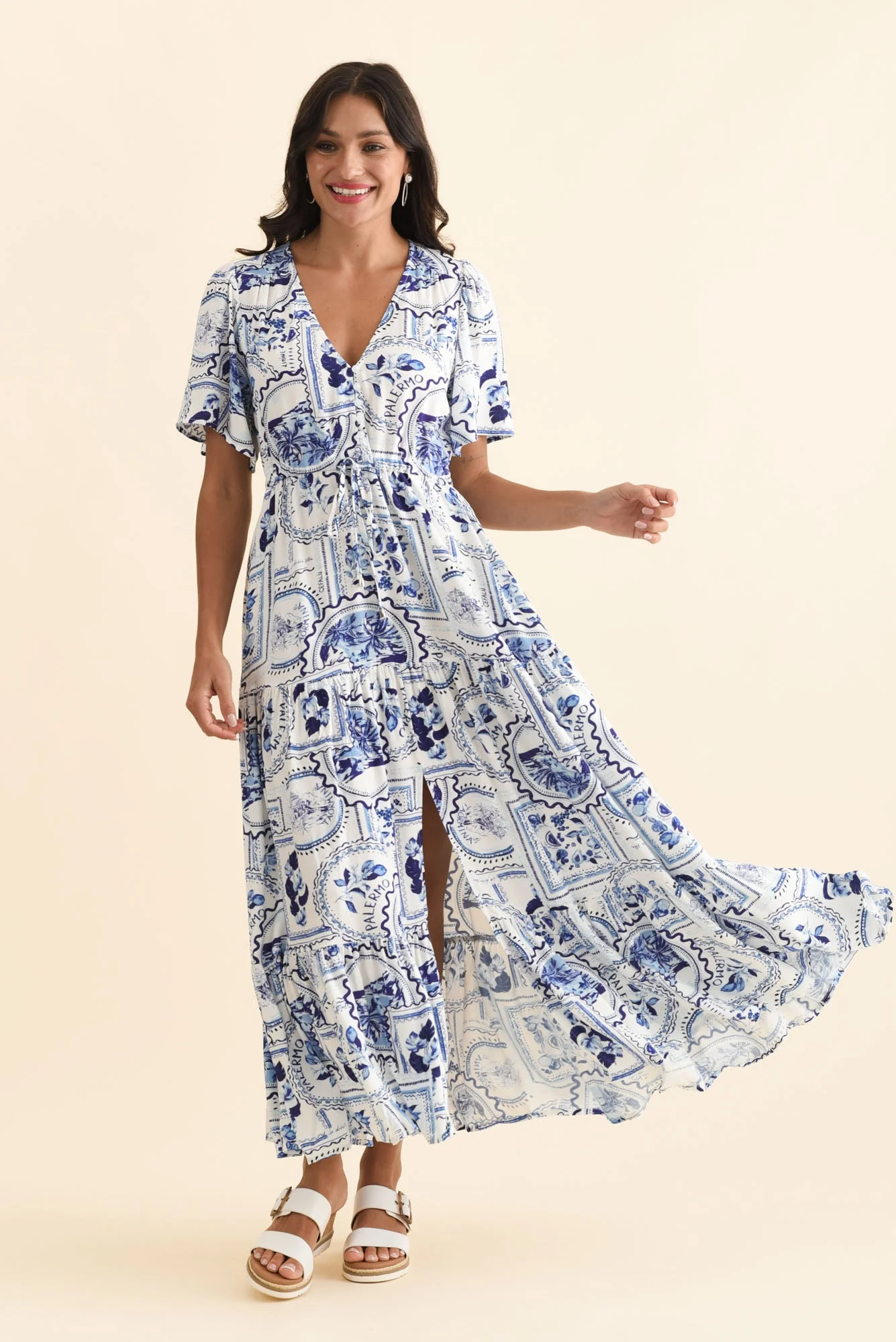 Orson Blue Mosaic Tier Dress - Image 6