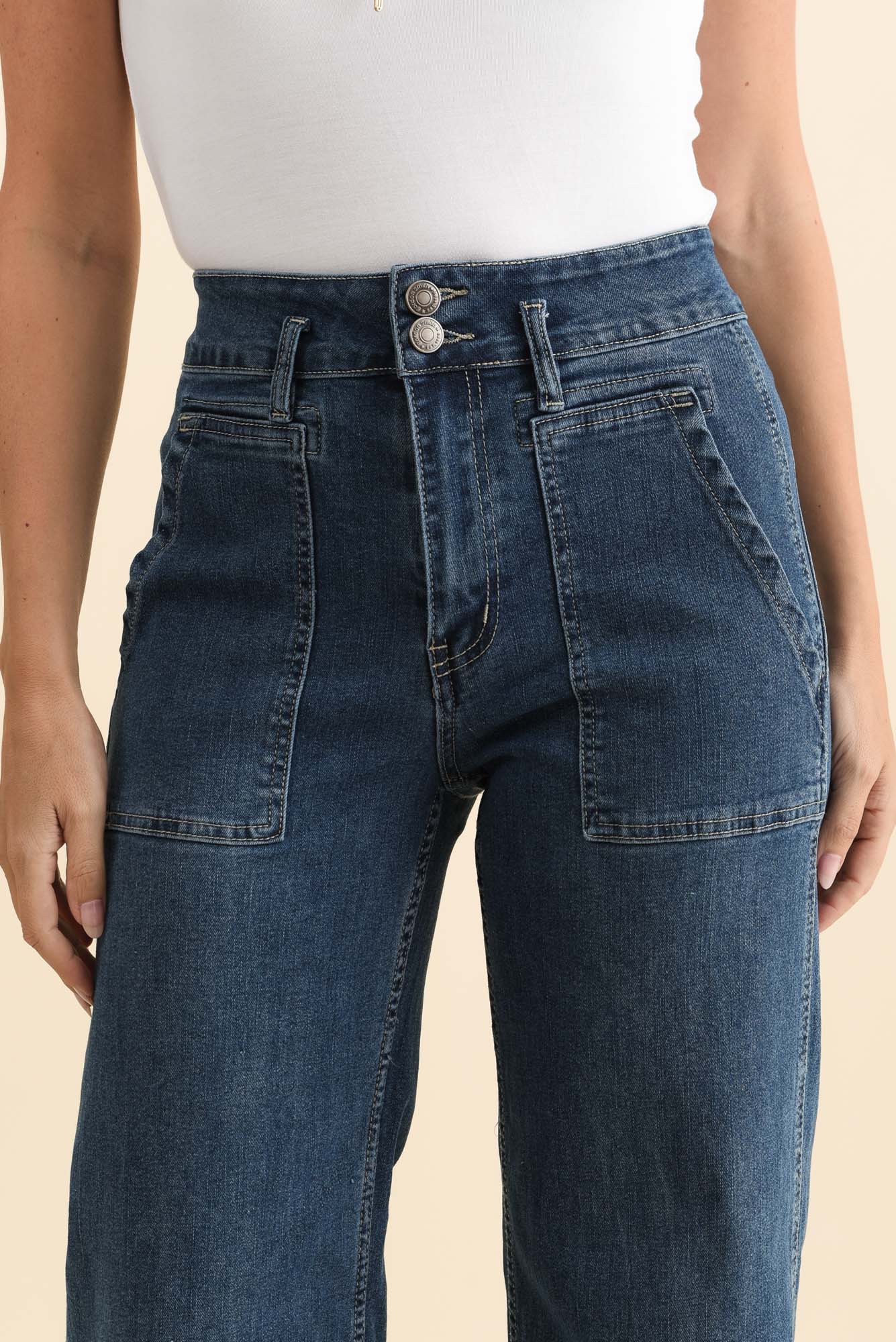 Orwell Blue Straight Leg Jeans - Image 6