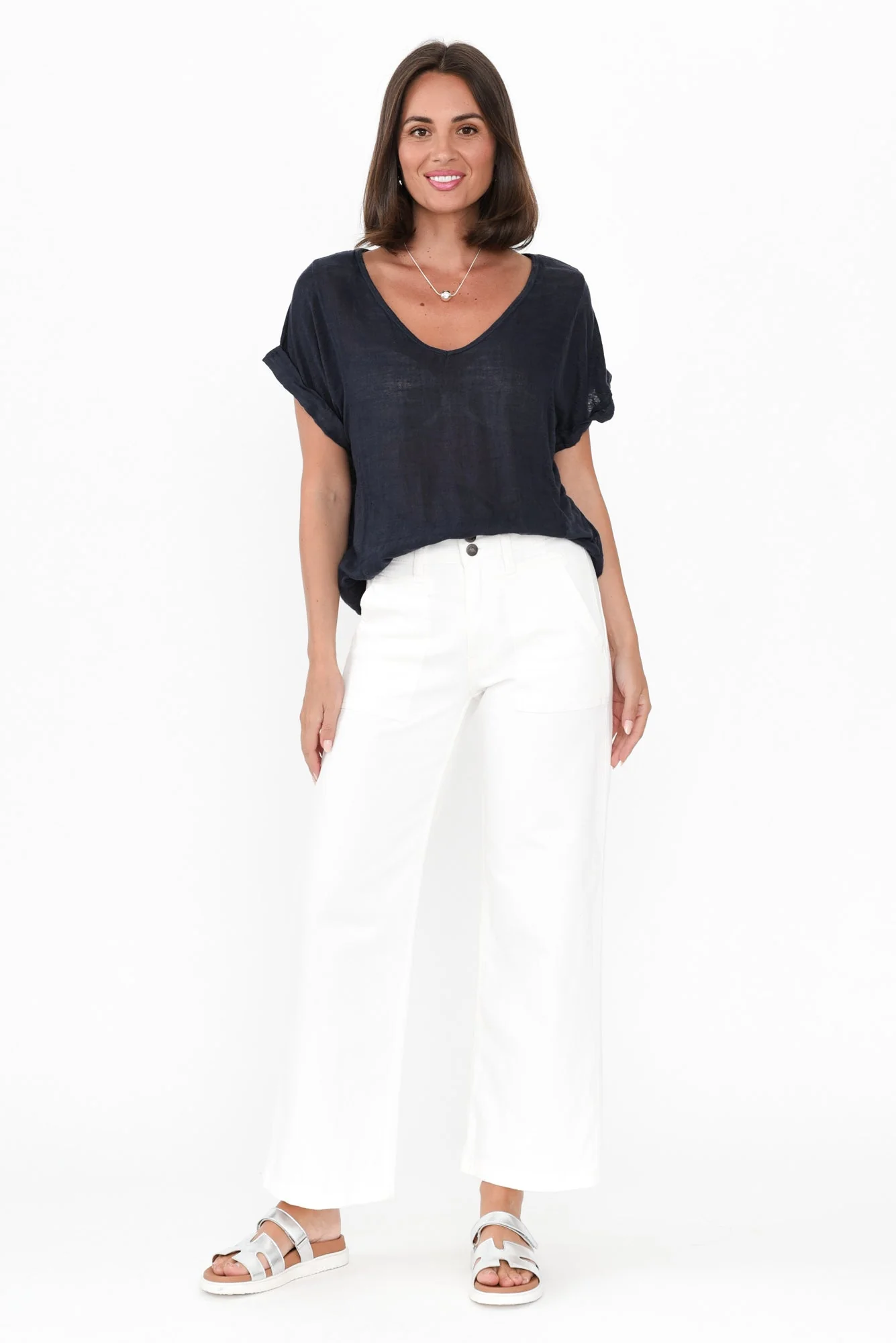 Orwell White Straight Leg Jeans - Image 4