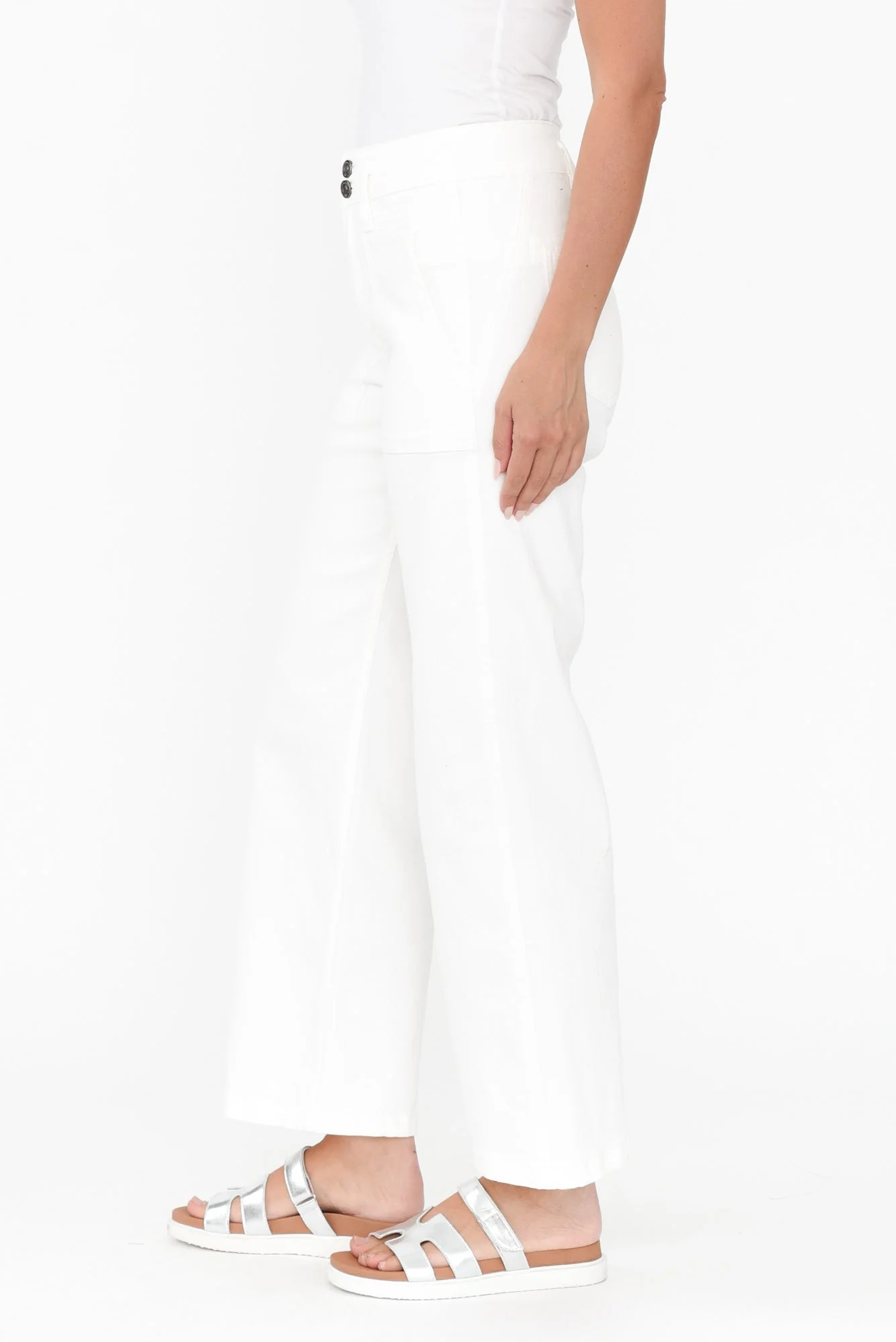 Orwell White Straight Leg Jeans - Image 6