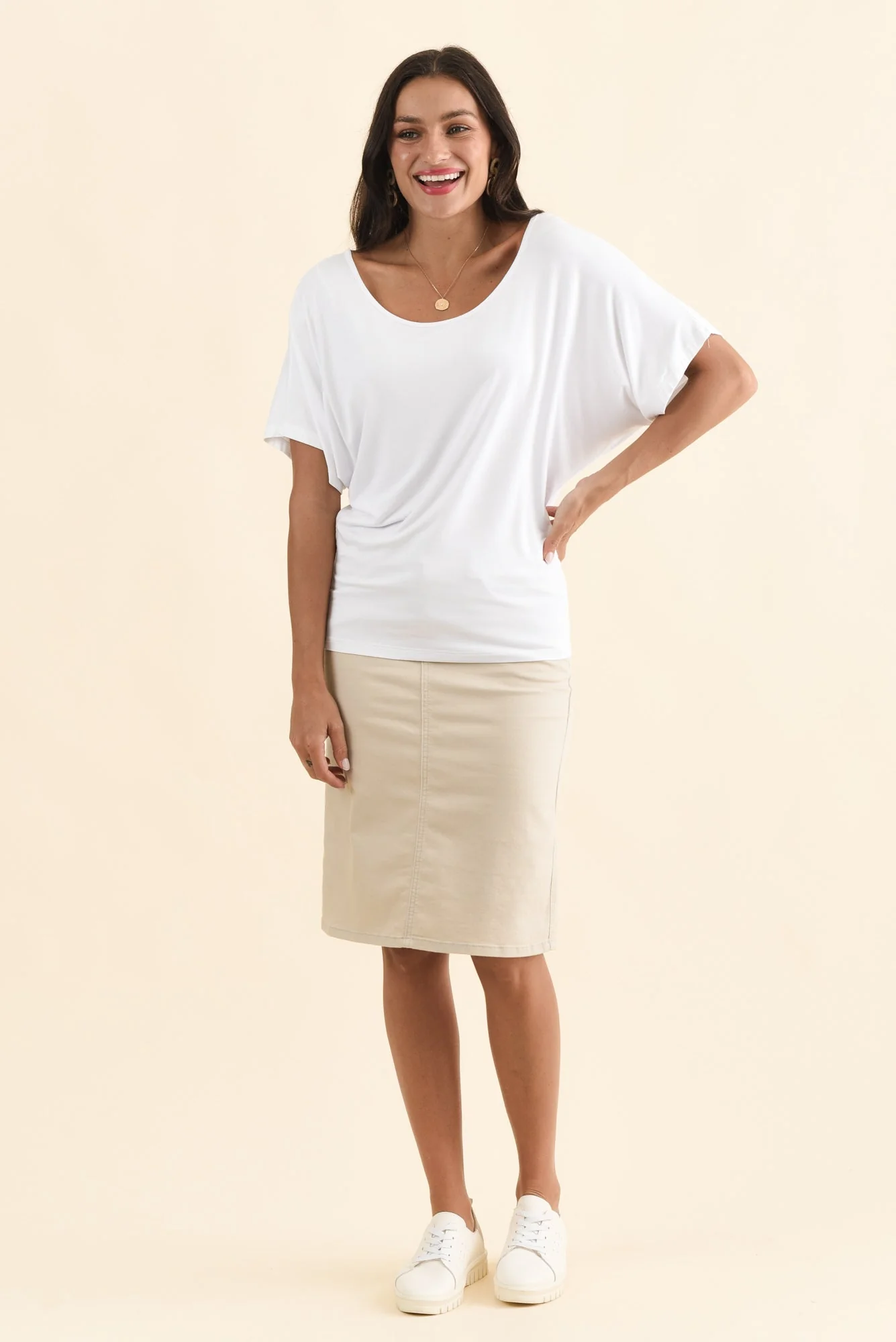 Palin Natural Zip Front Skirt - Image 6