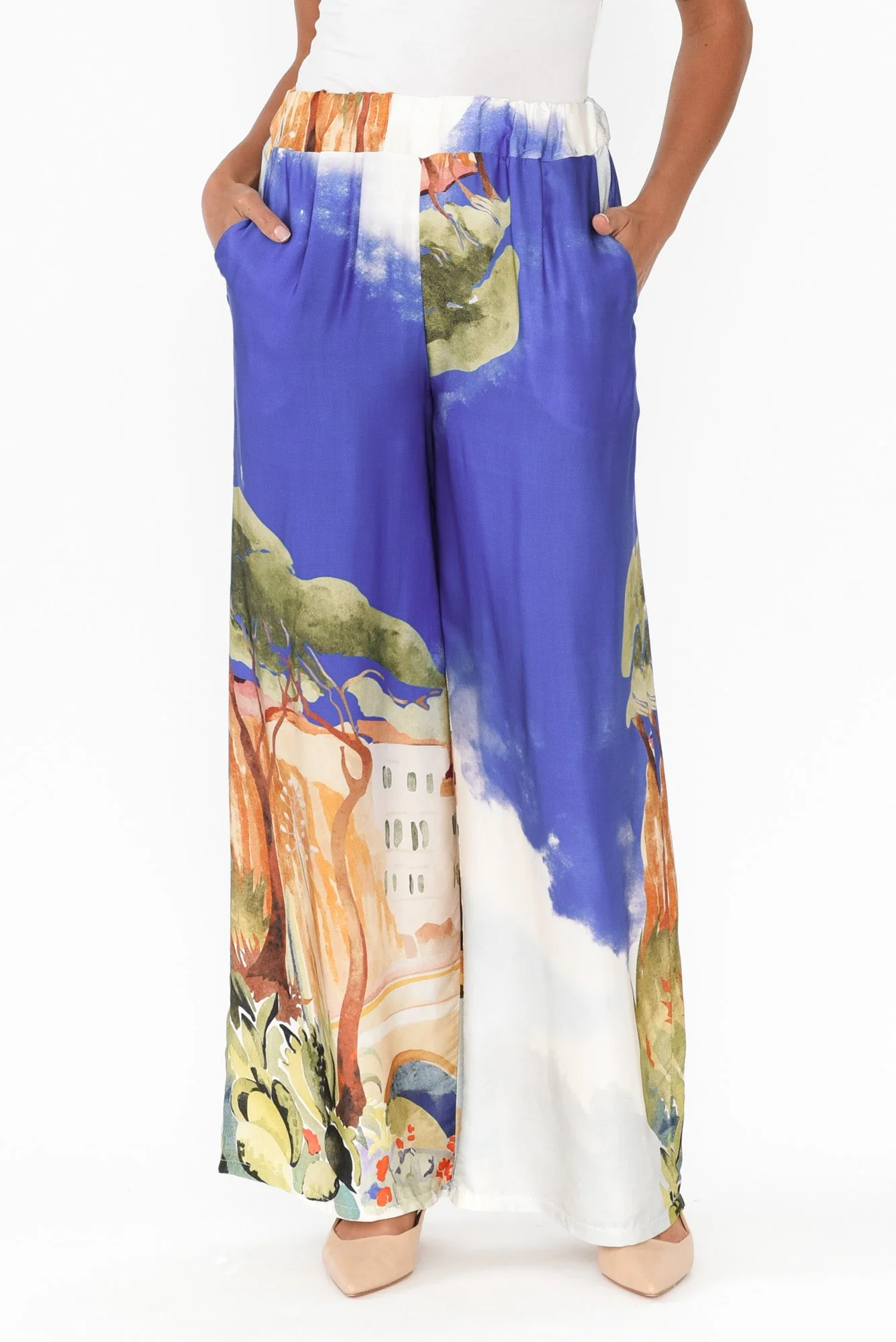 Persephone Cobalt Vista Wide Leg Pants