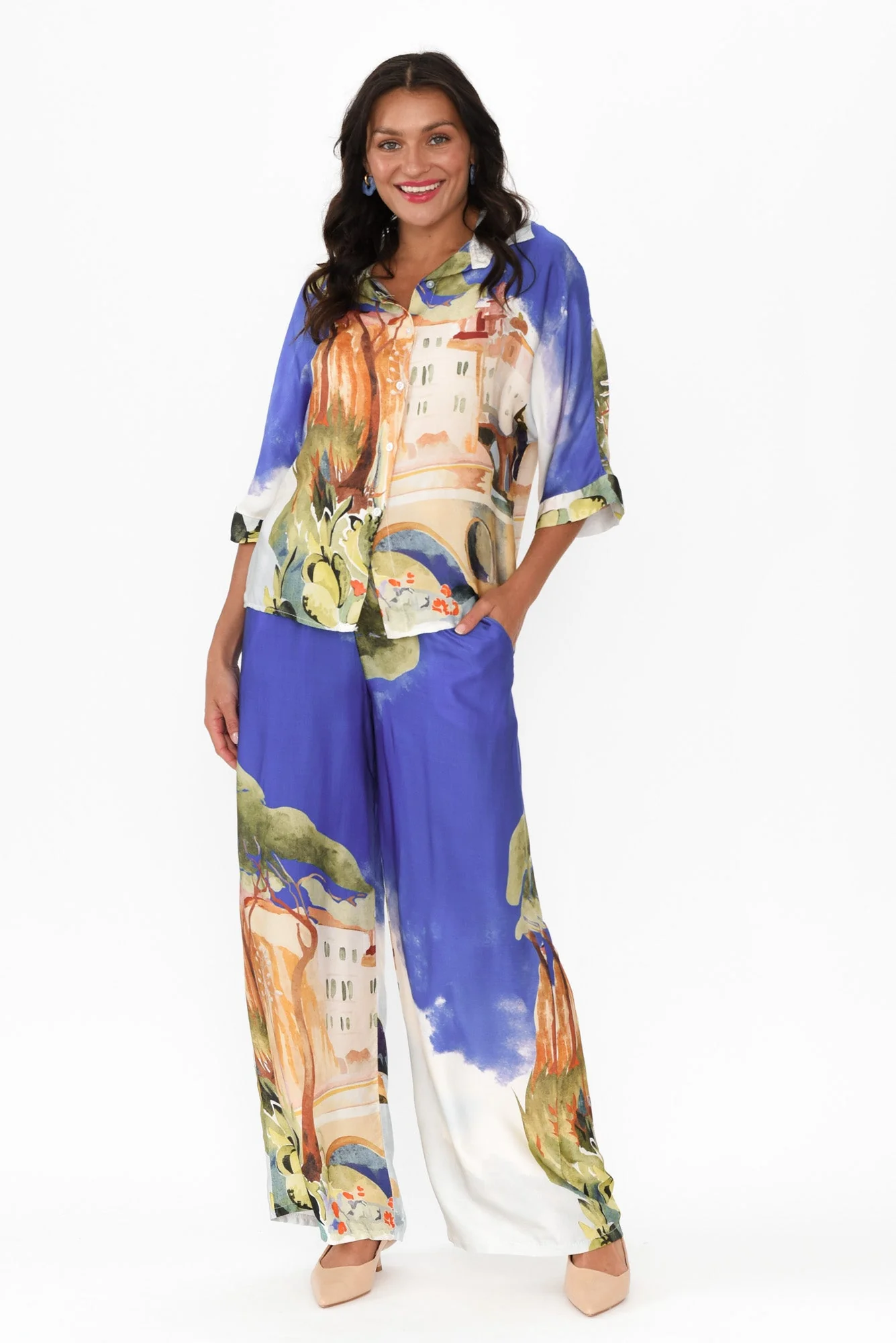 Persephone Cobalt Vista Wide Leg Pants - Image 6