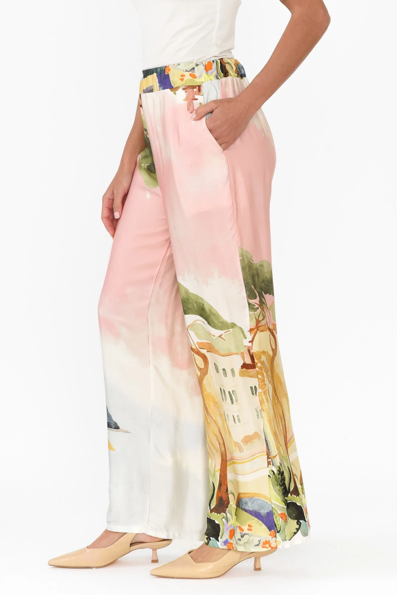 Persephone Pink Vista Wide Leg Pants - Image 3