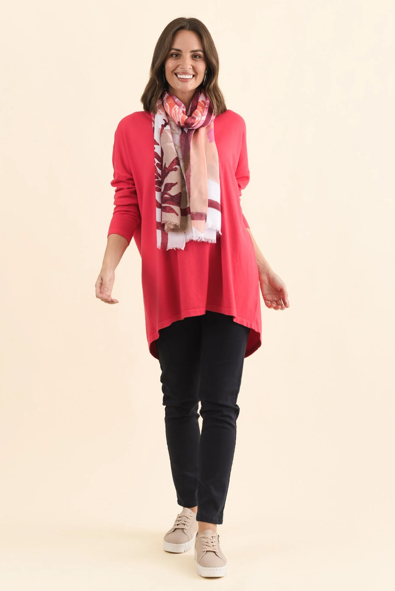Piper Berry V Neck Knit Jumper - Image 3