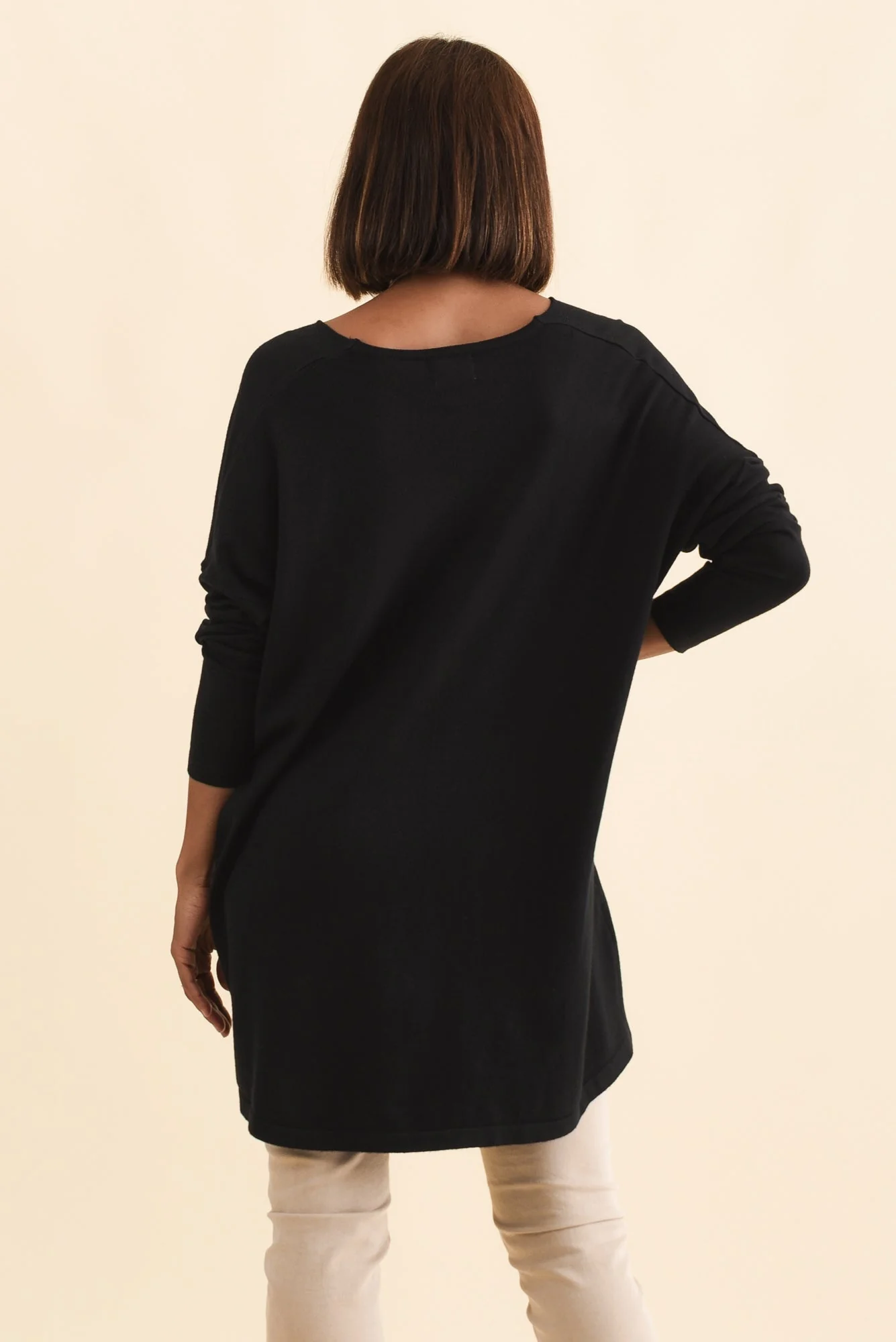 Piper Black V Neck Knit Jumper - Image 5