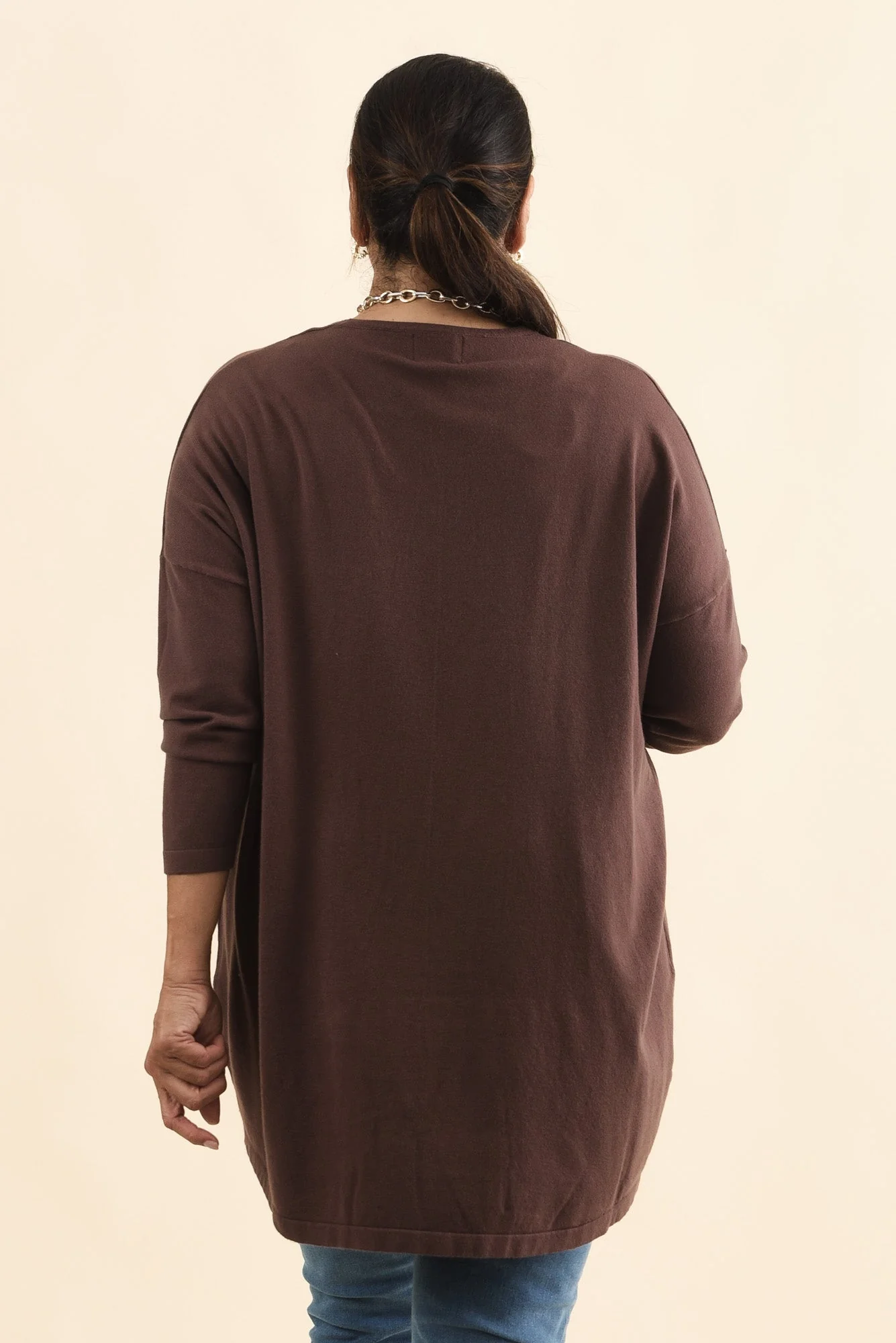 Piper Brown V Neck Knit Jumper - Image 10