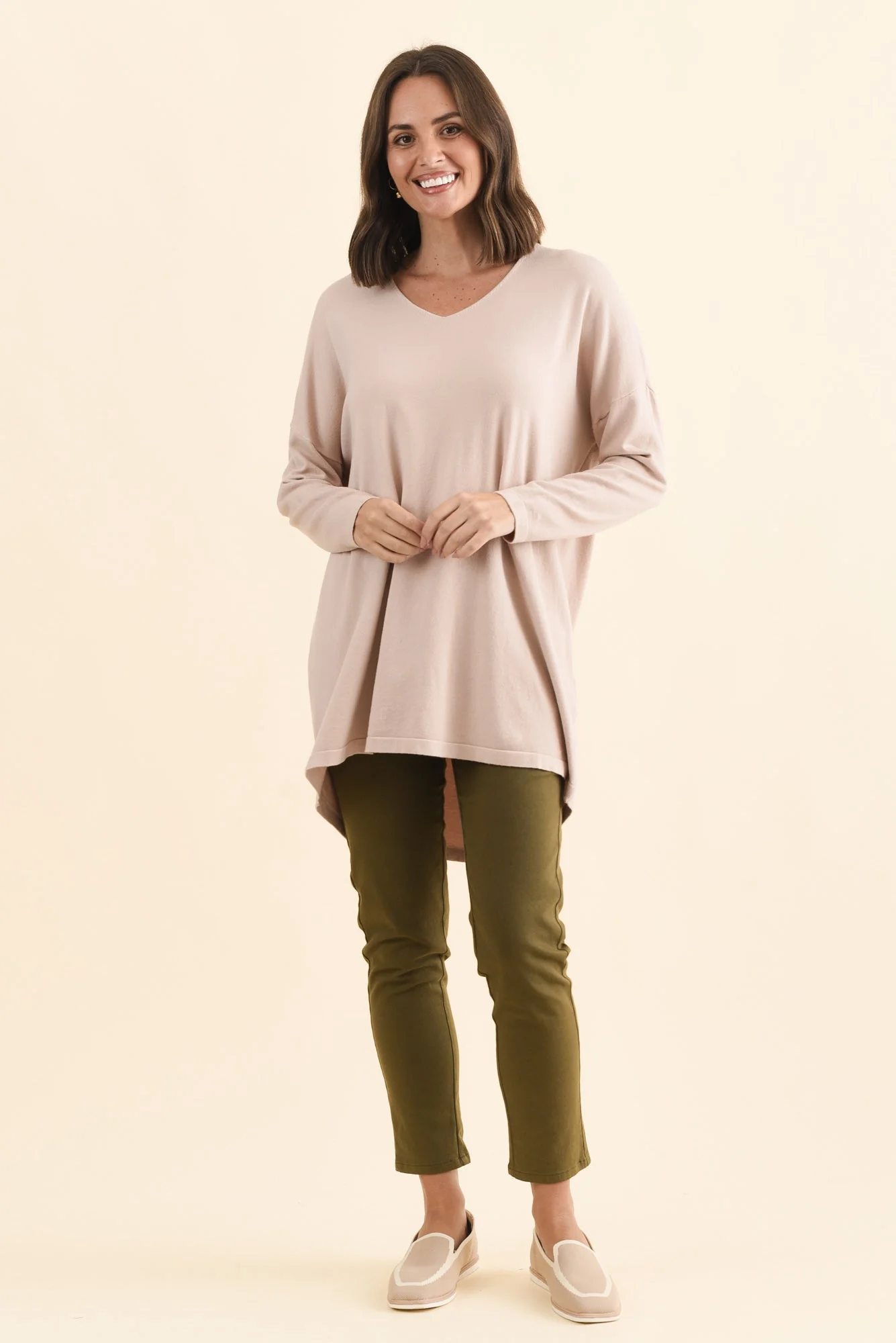 Piper Light Pink V Neck Knit Jumper - Image 7