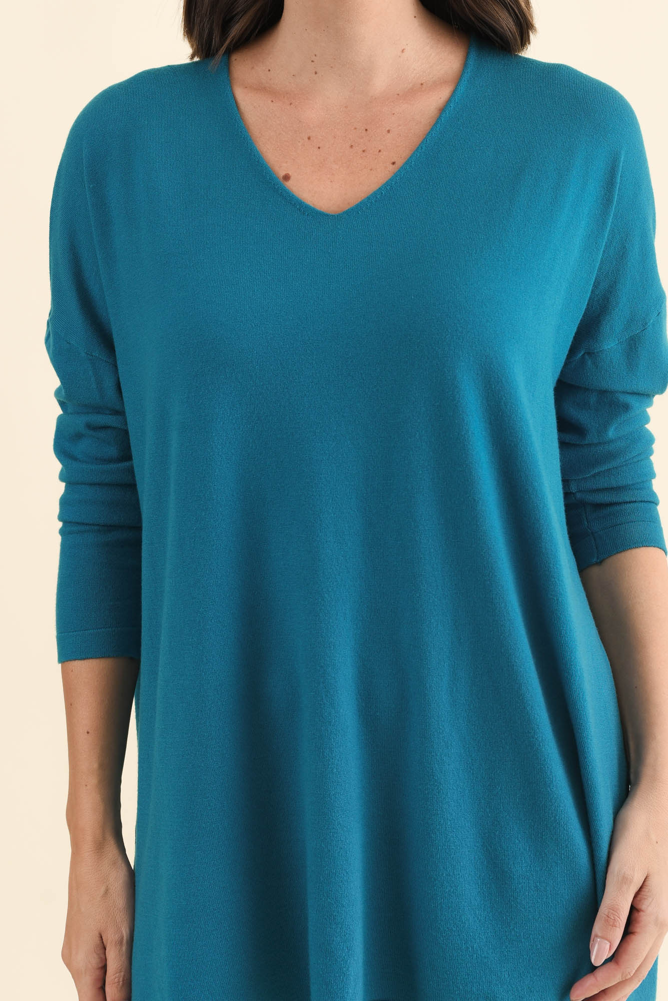 Piper Teal V Neck Knit Jumper - Image 5