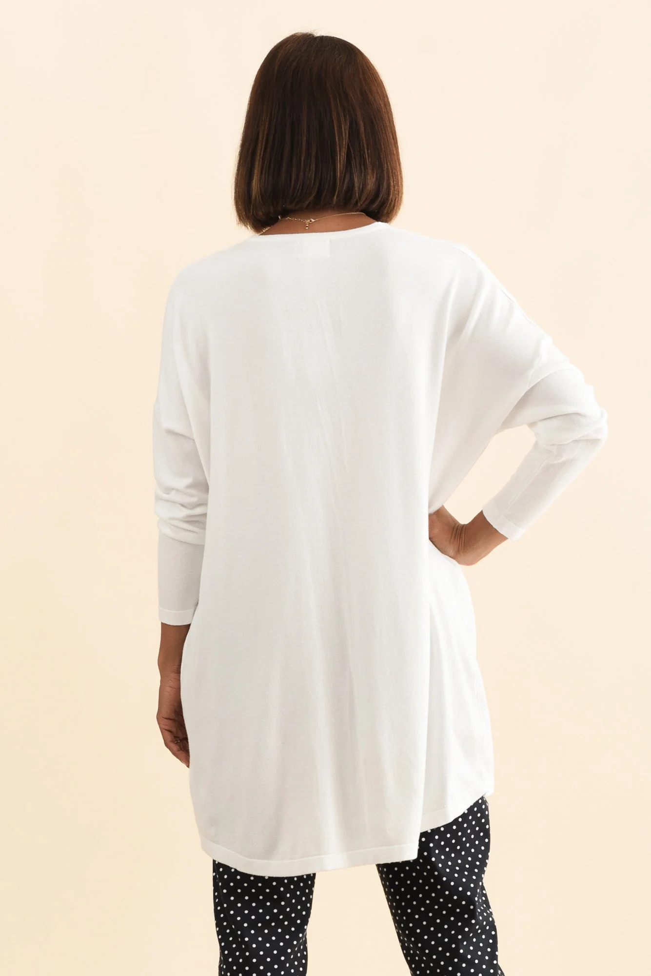 Piper White V Neck Knit Jumper - Image 5