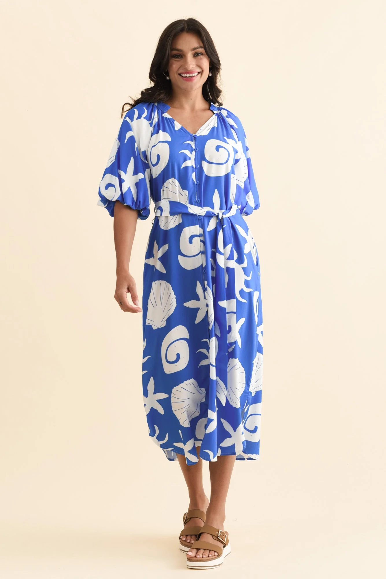 Pippen Cobalt Sea Tie Dress - Image 2
