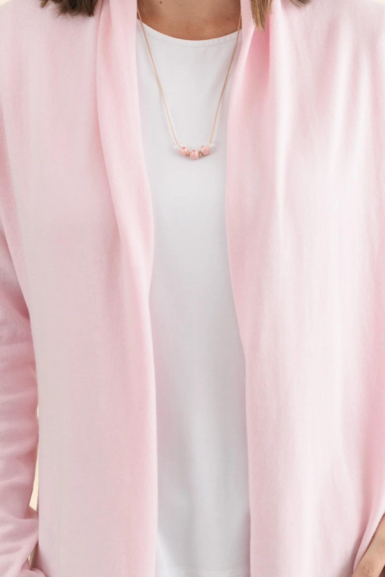 Primrose Pink Cotton Drape Cardigan - Image 6