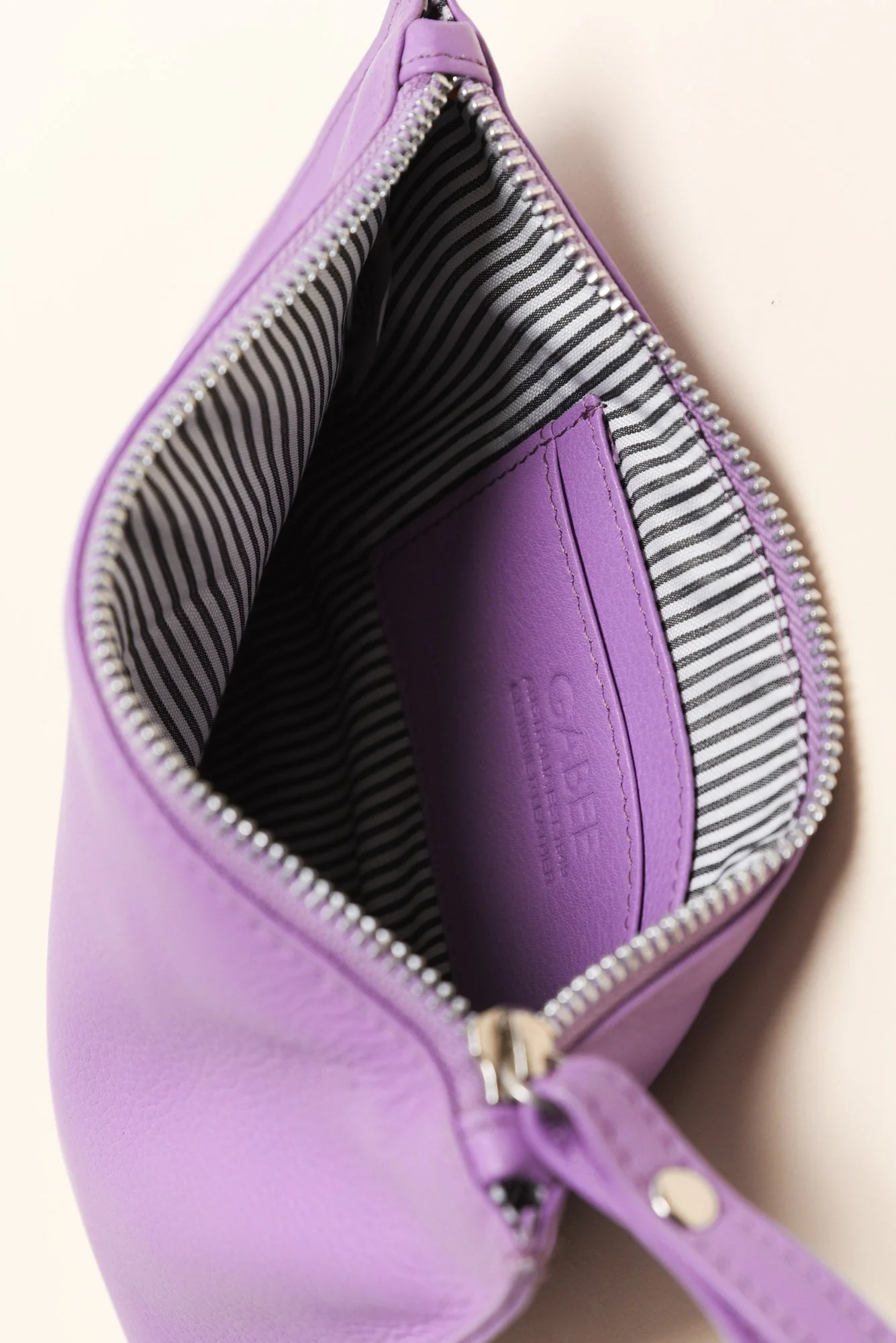 Queens Lilac Leather Clutch - Image 3