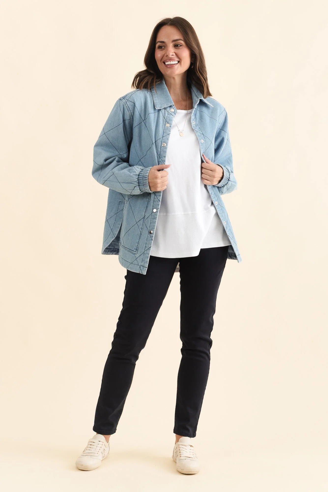 Quest Blue Quilted Jacket - Image 6