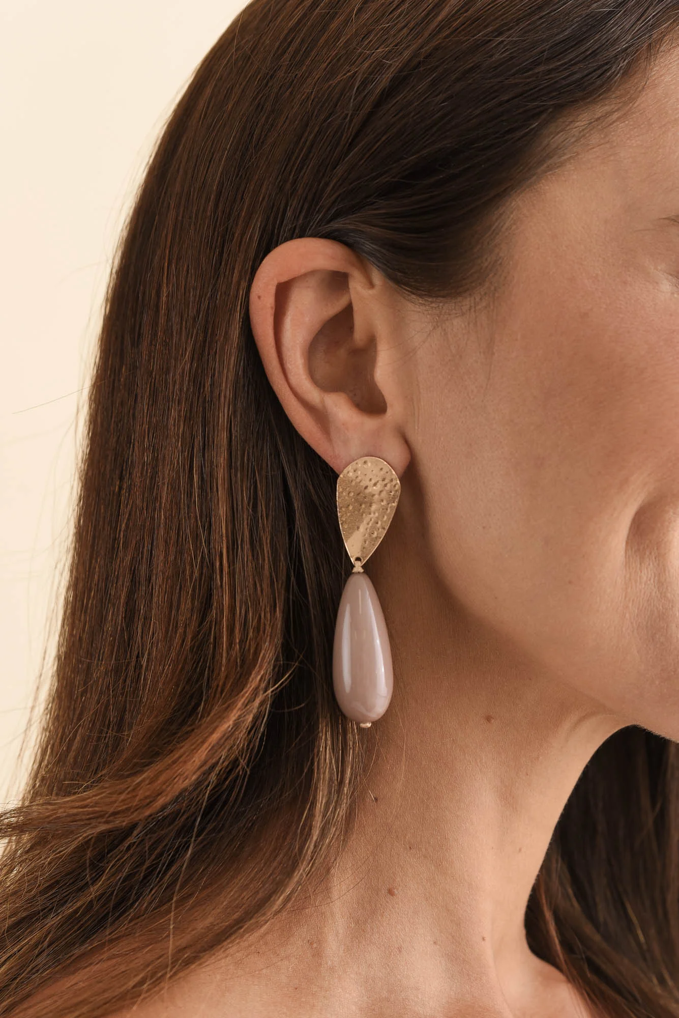 Quinlan Mocha Teardrop Earrings - Image 2