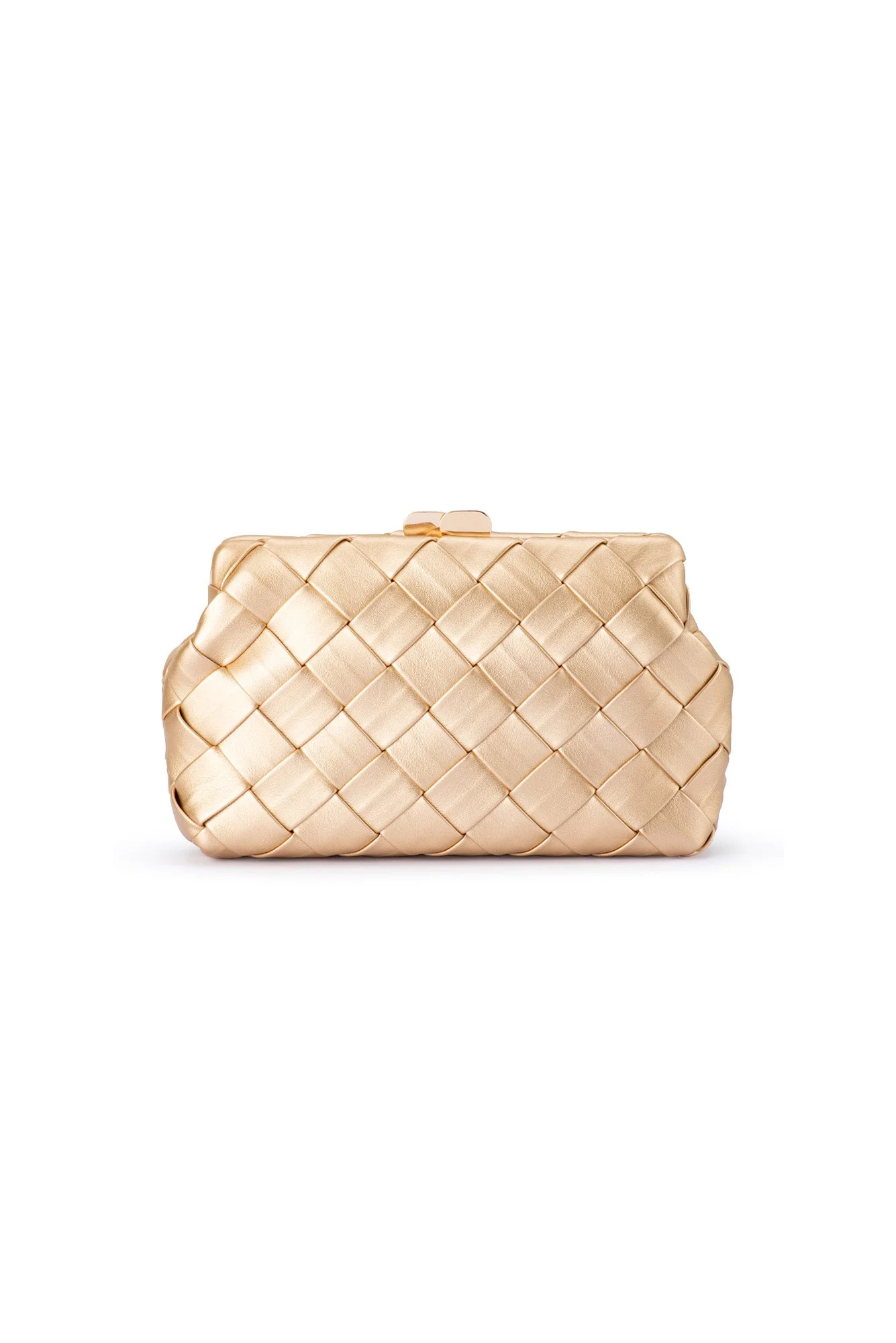 Quinn Gold Woven Clutch - Image 2