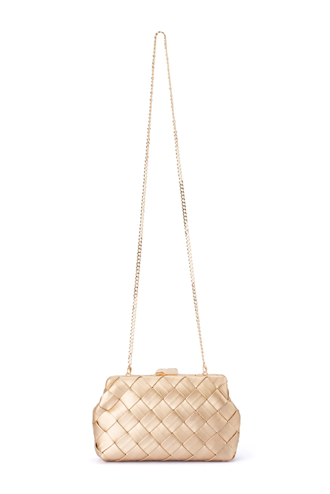 Quinn Gold Woven Clutch - Image 3