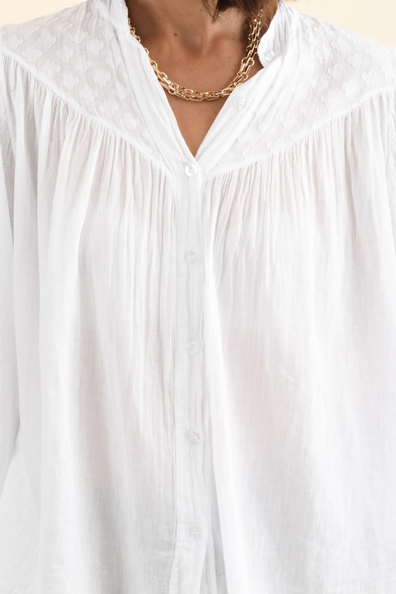 Randy White Cotton Blouse - Image 5