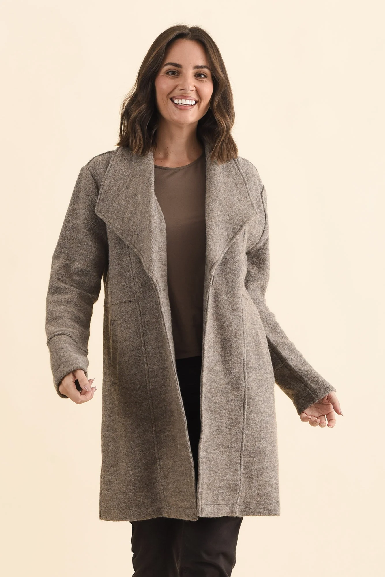 Raquel Taupe Wool Coat