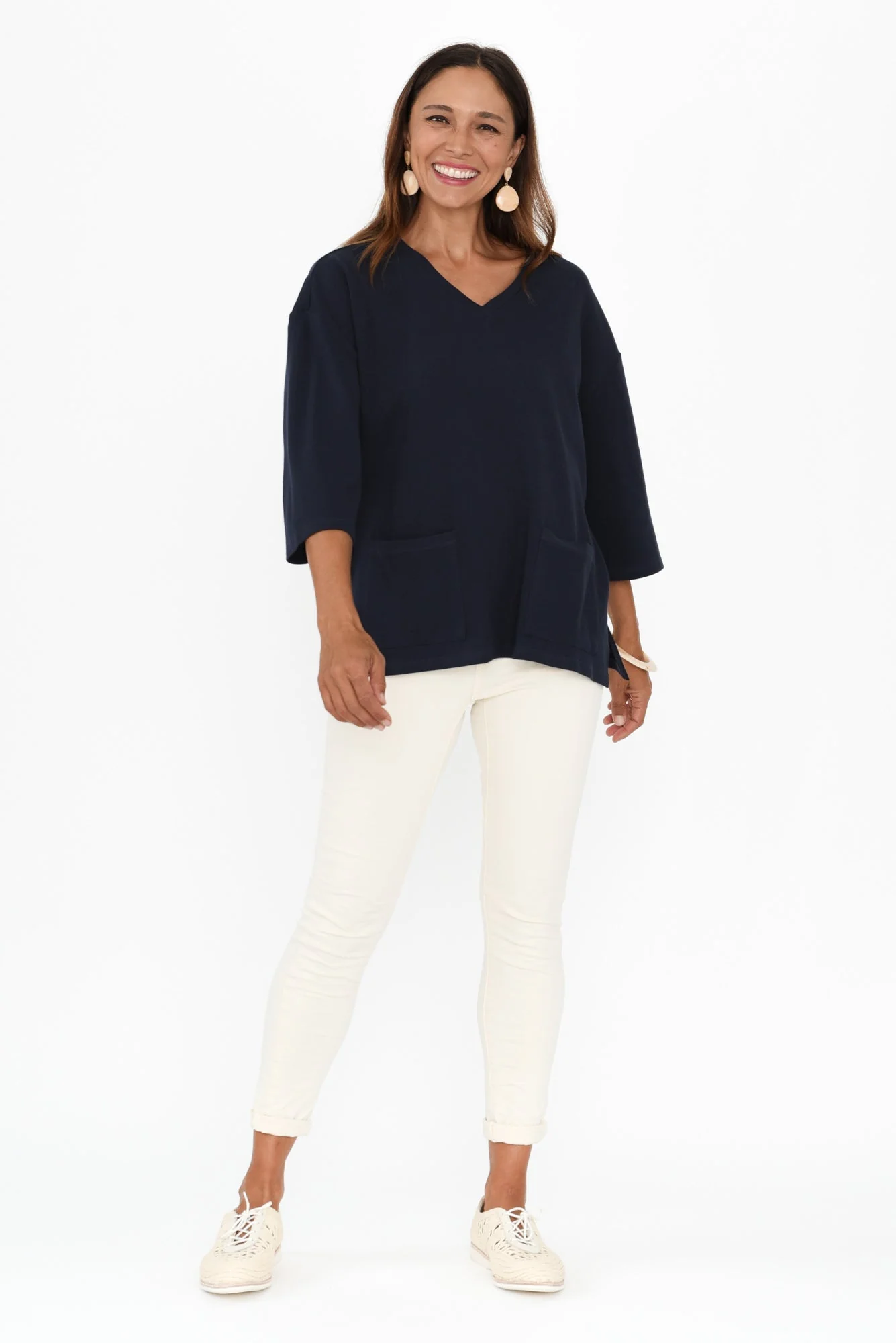 Raven Navy Cotton Pocket Tee - Image 6