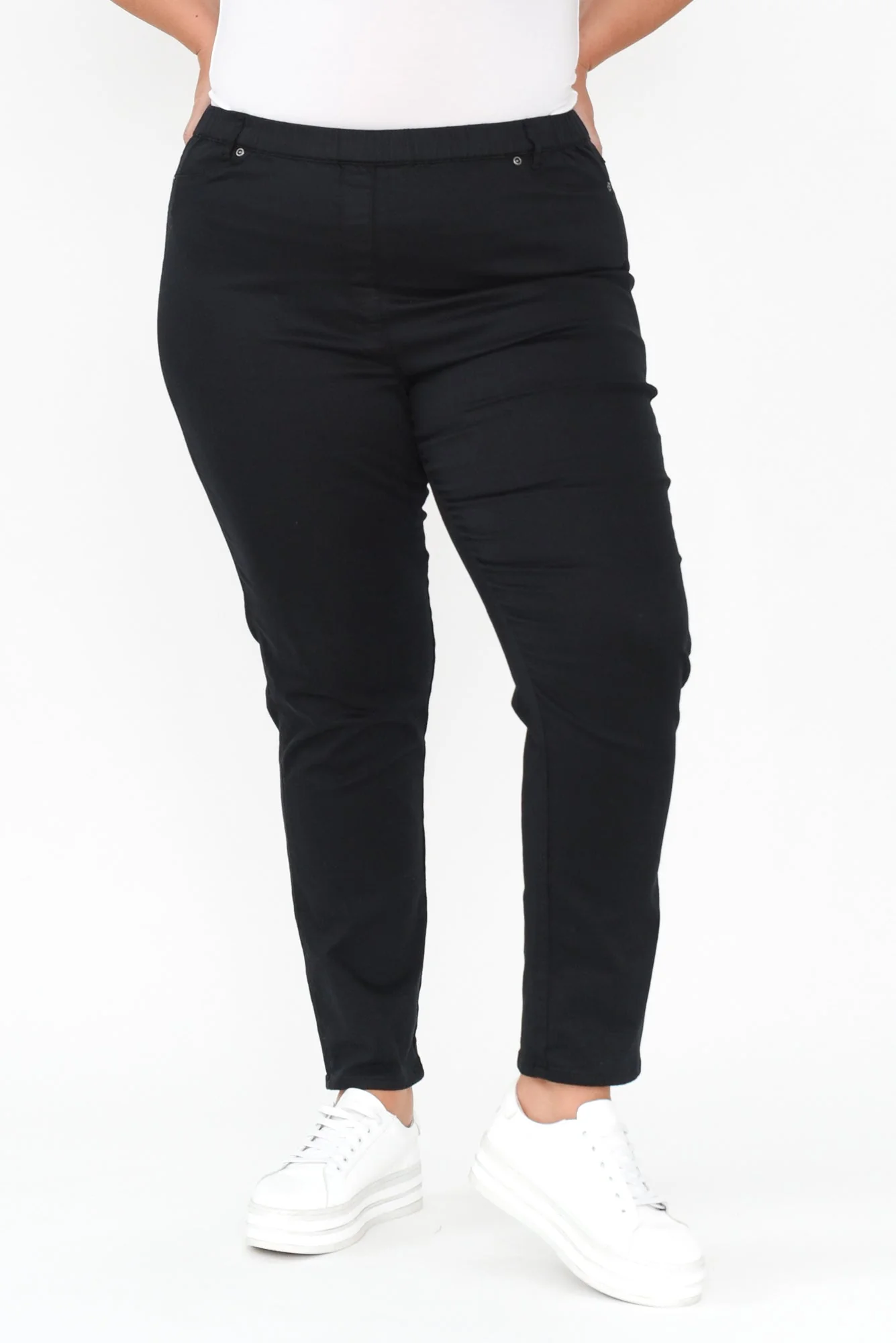 Reed Black Stretch Cotton Pants - Image 9