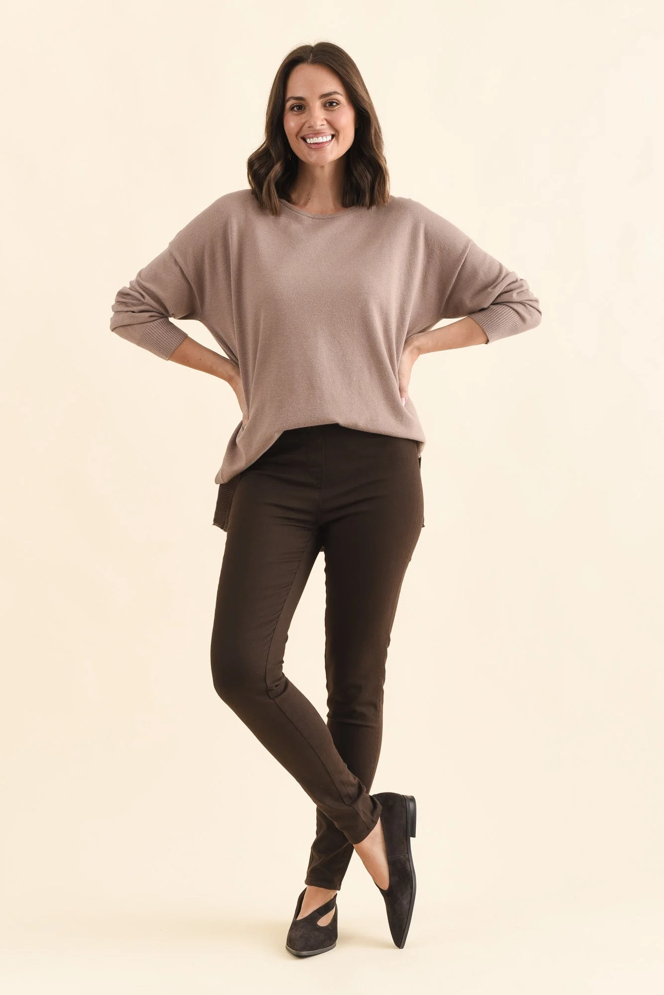 Reed Chocolate Stretch Cotton Pants - Image 7
