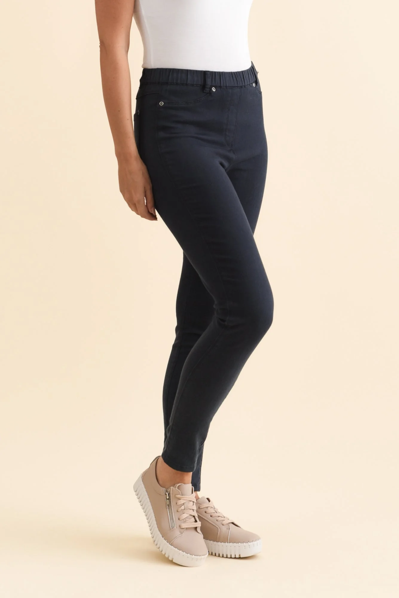 Reed Navy Stretch Cotton Pants - Image 4