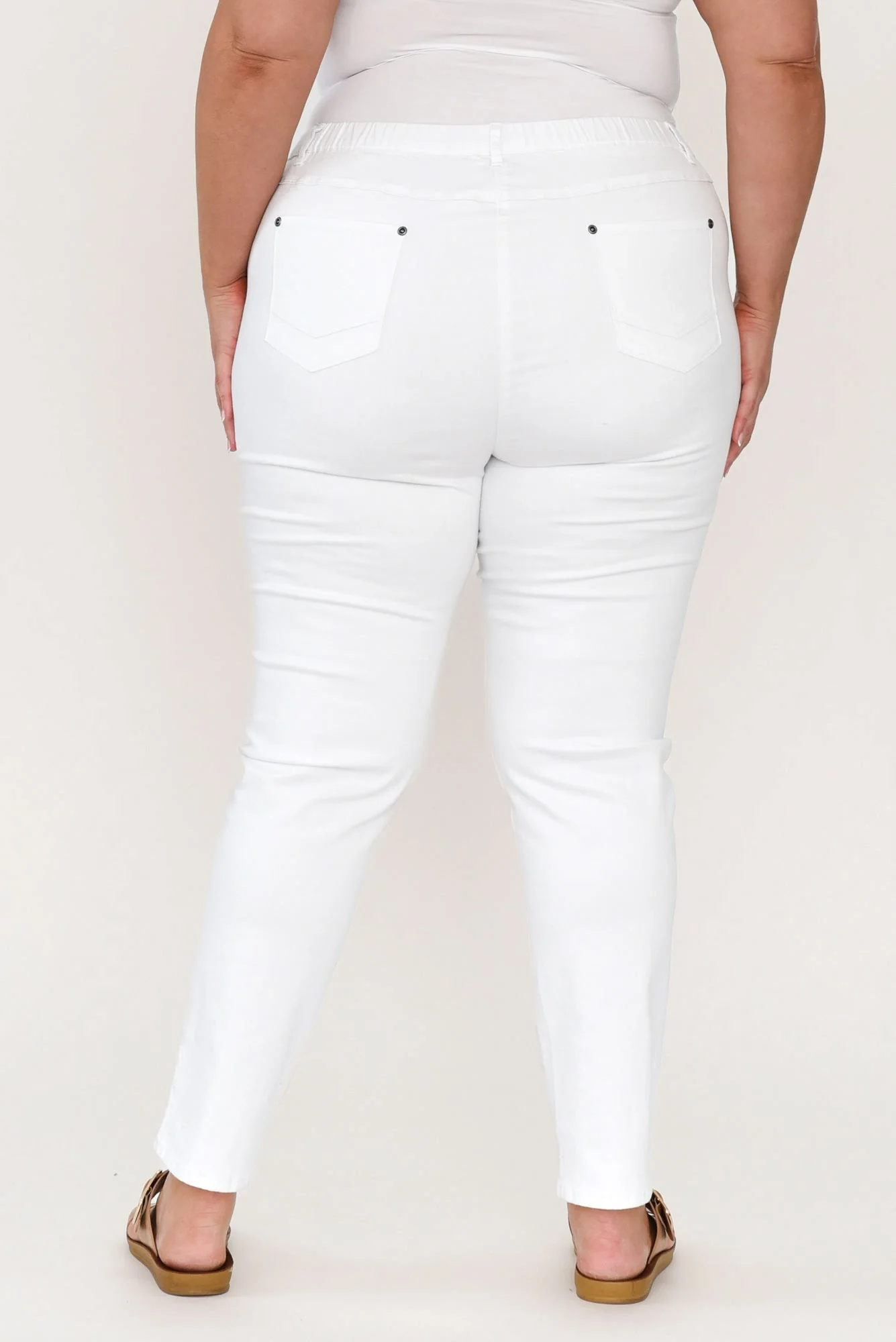 Reed White Stretch Cotton Pants - Image 11