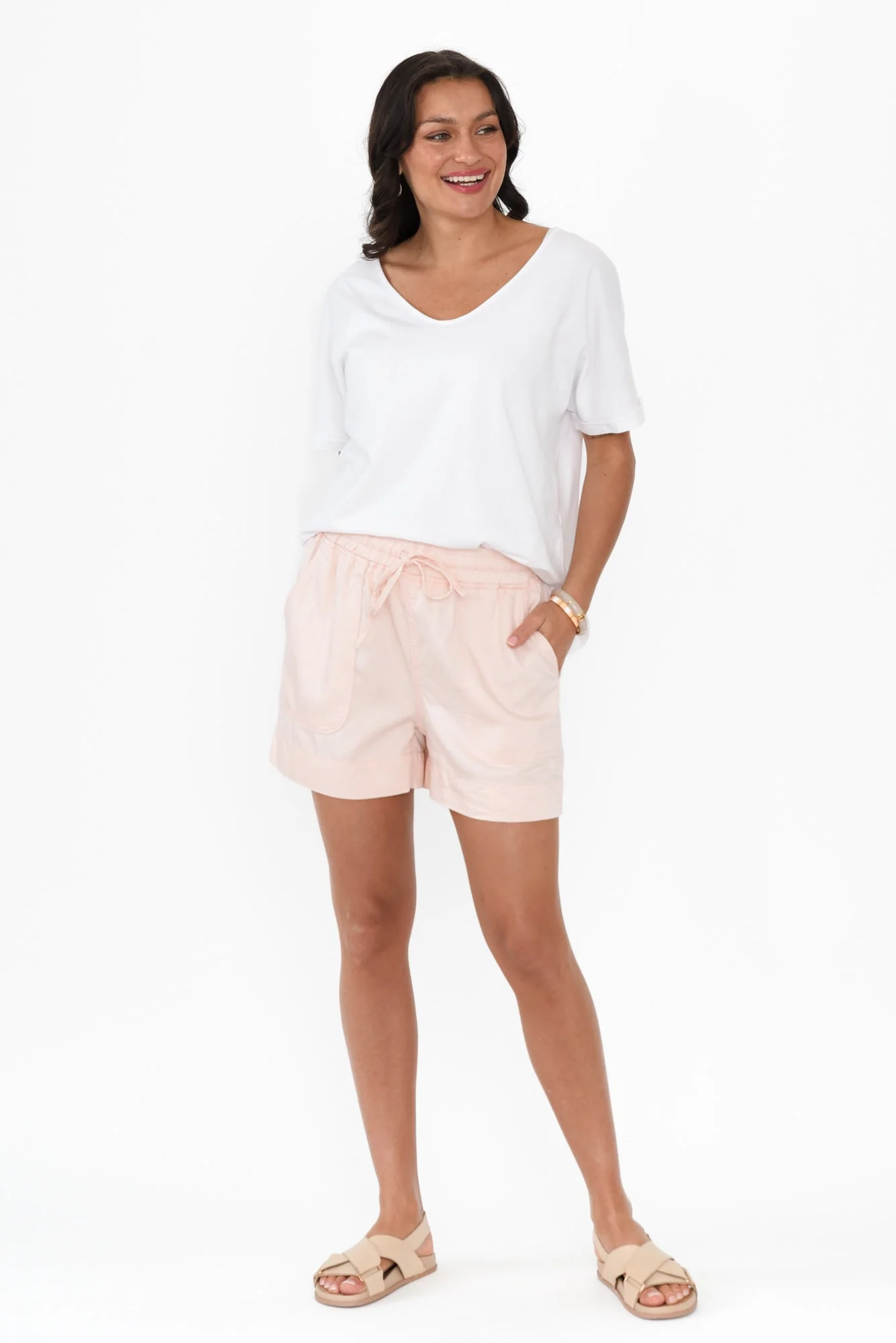 Remi Relax Light Pink Denim Shorts - Image 7