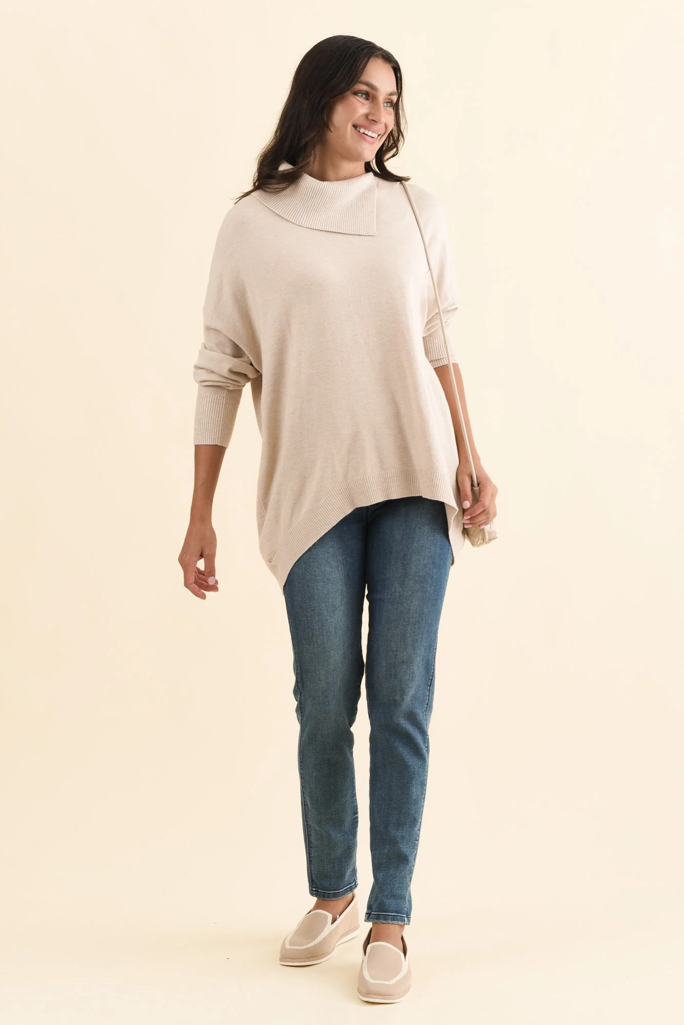 Renfrey Beige Knit Jumper - Image 2