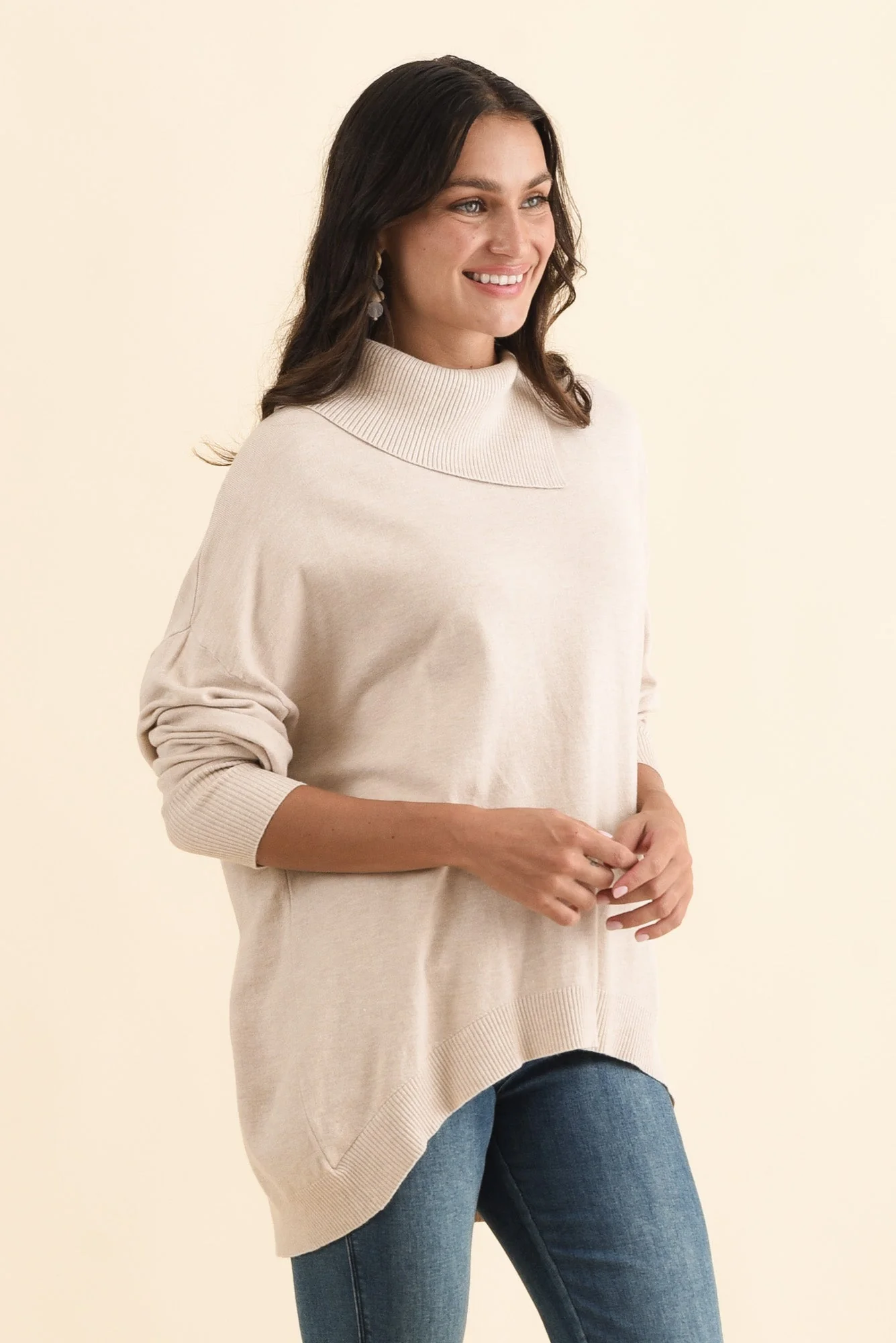 Renfrey Beige Knit Jumper - Image 3
