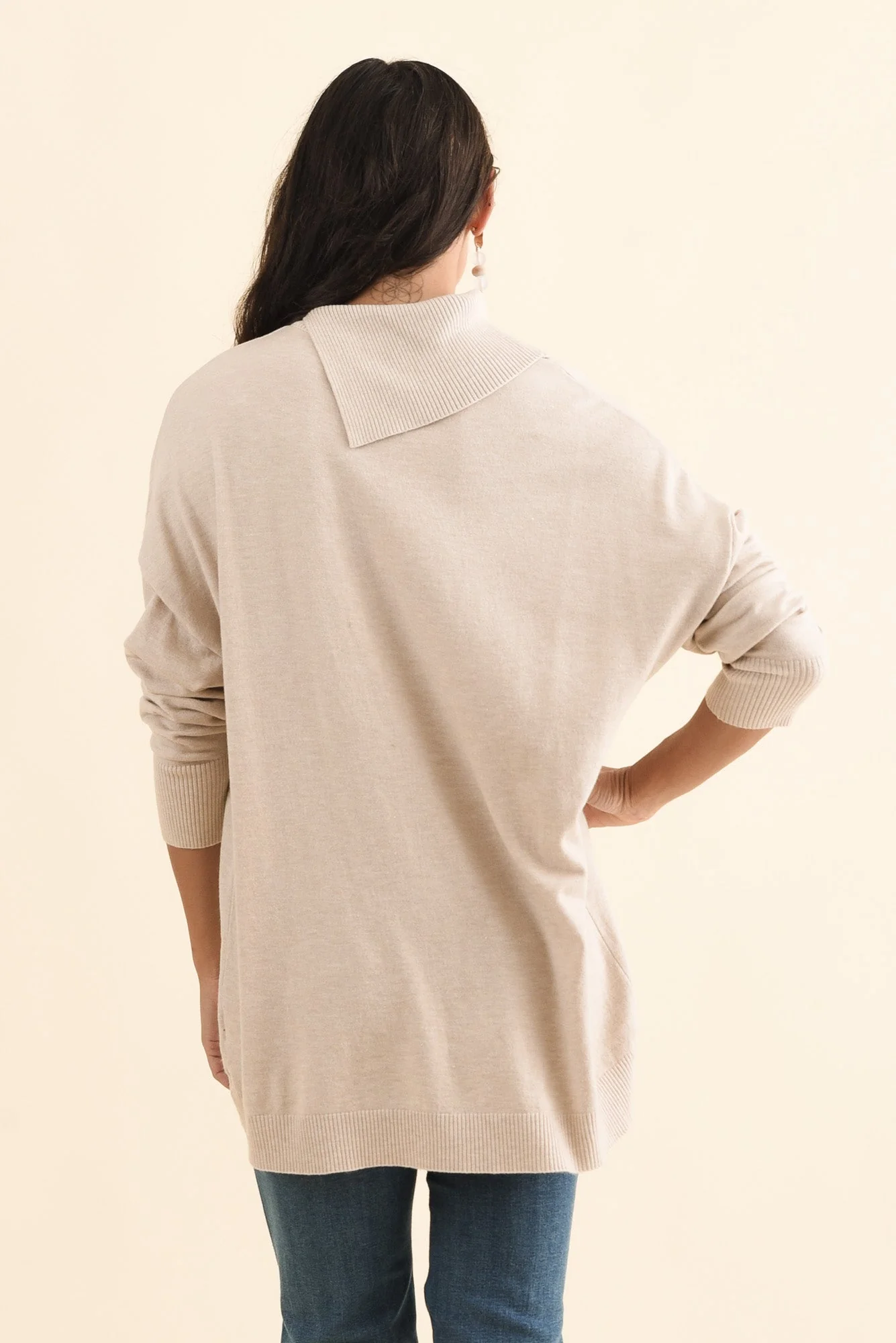 Renfrey Beige Knit Jumper - Image 4