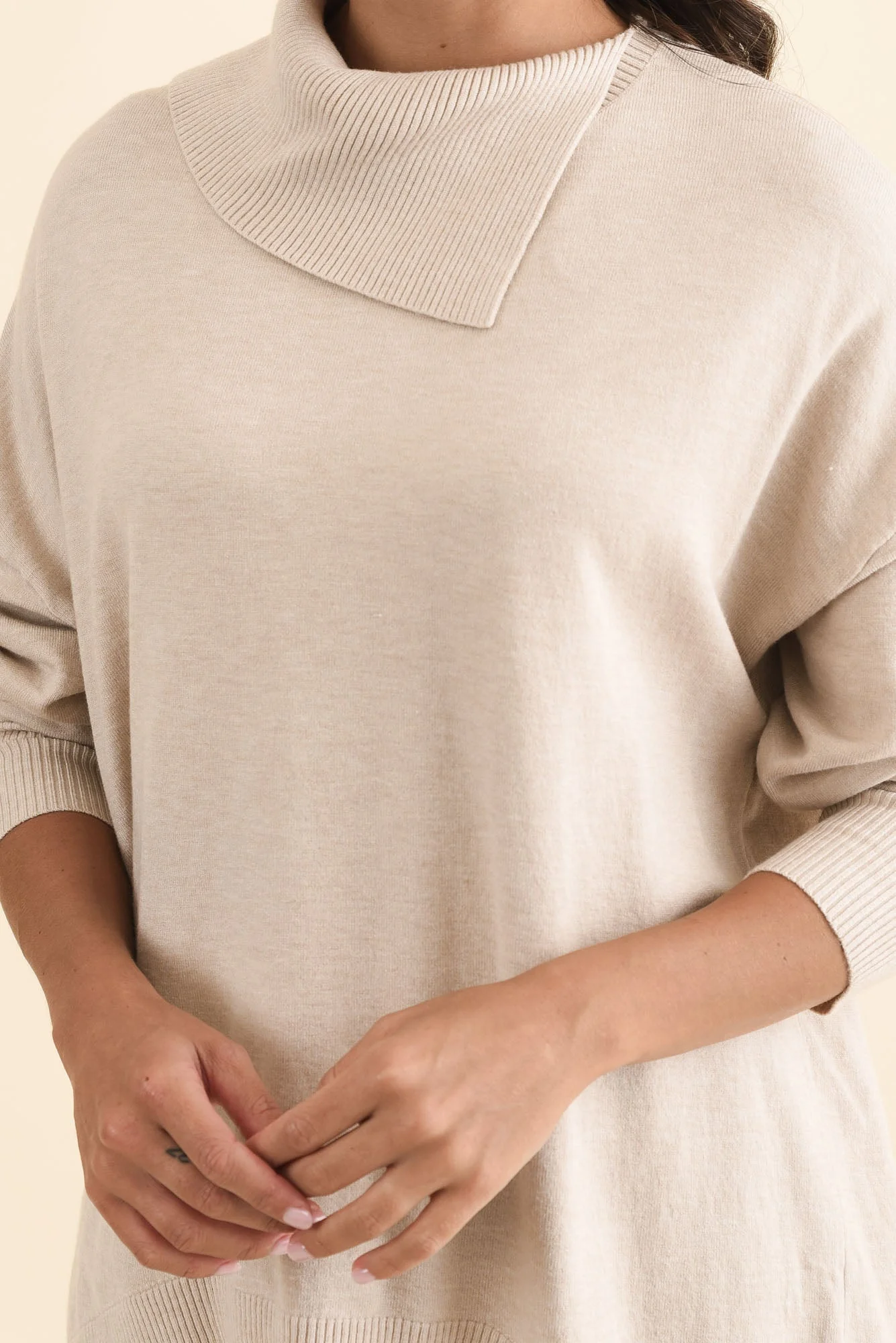 Renfrey Beige Knit Jumper - Image 5