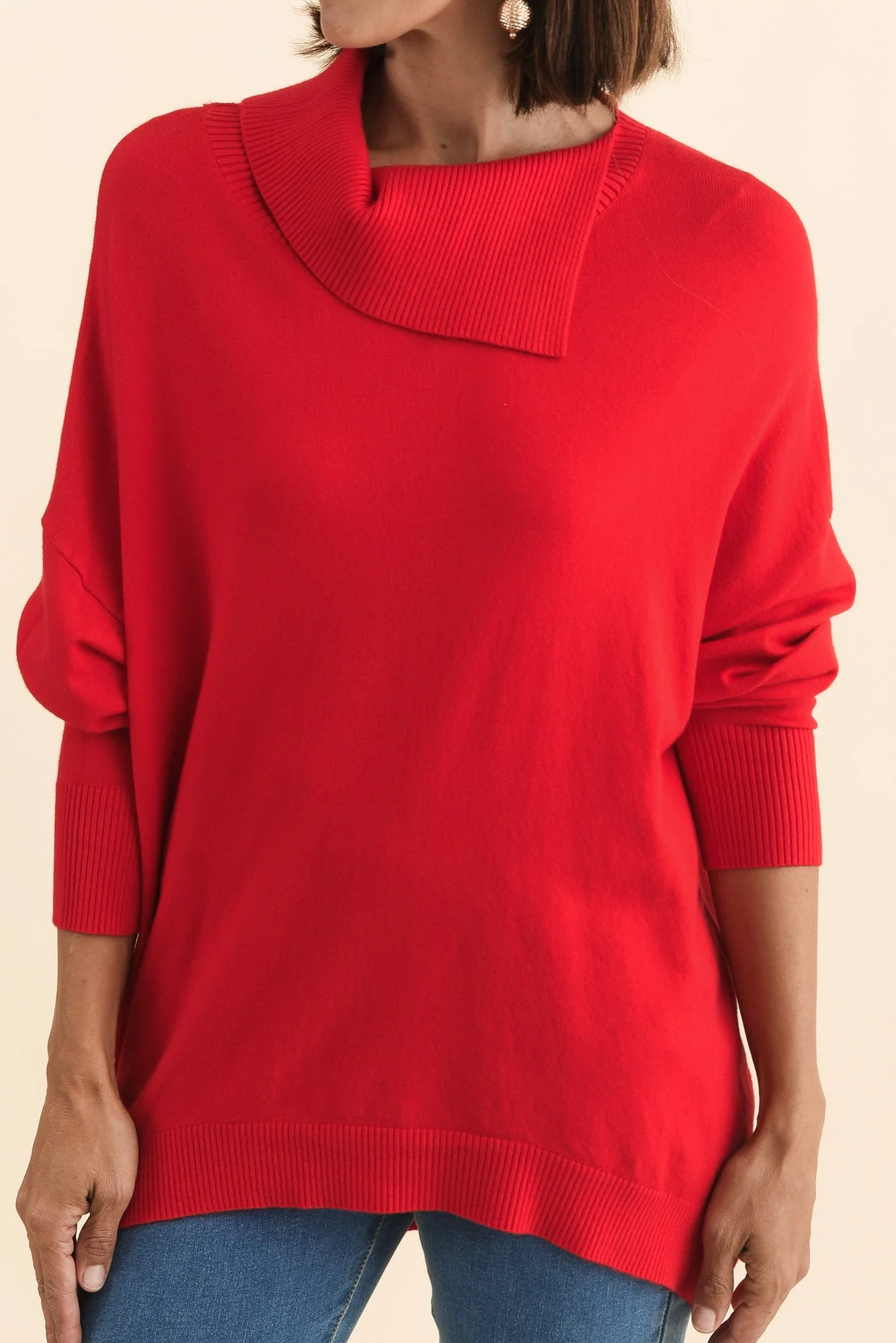 Renfrey Red Knit Jumper - Image 5